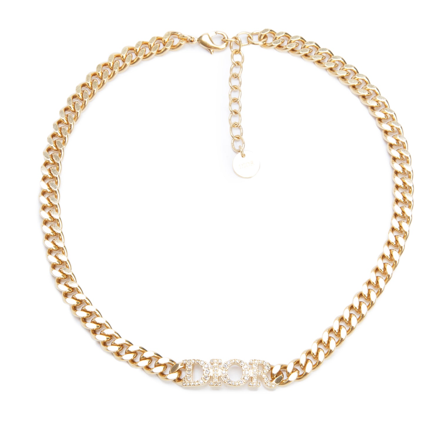 Christian Dior Gold Plated Crystal Dio(R)evolution Choker Necklace