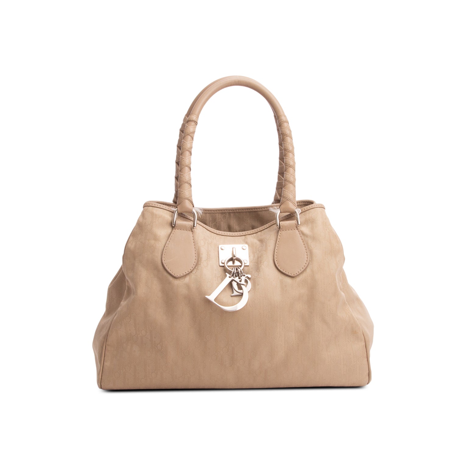 Christian Dior Taupe Oblique Diorrisimo Trotter Tote Bag