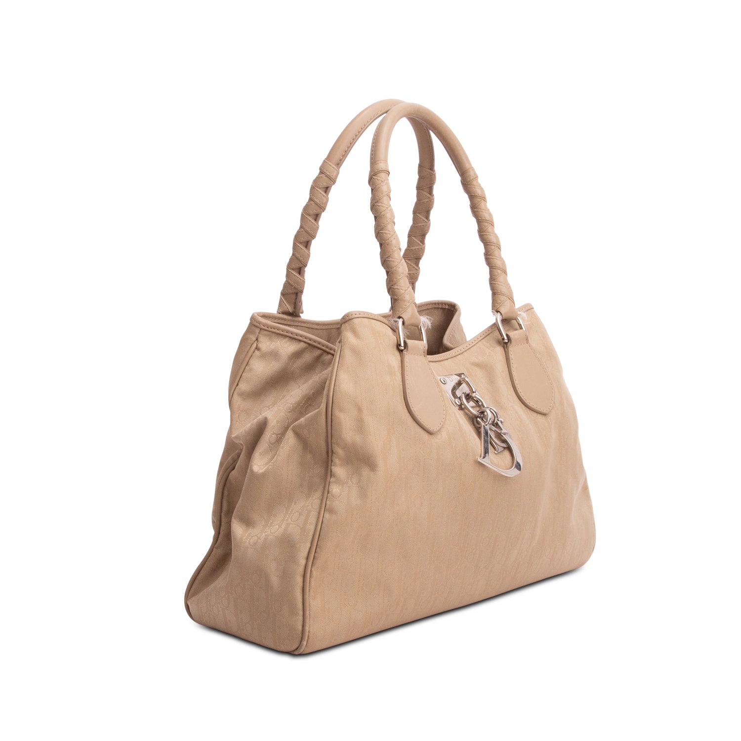 Christian Dior Taupe Oblique Diorrisimo Trotter Tote Bag