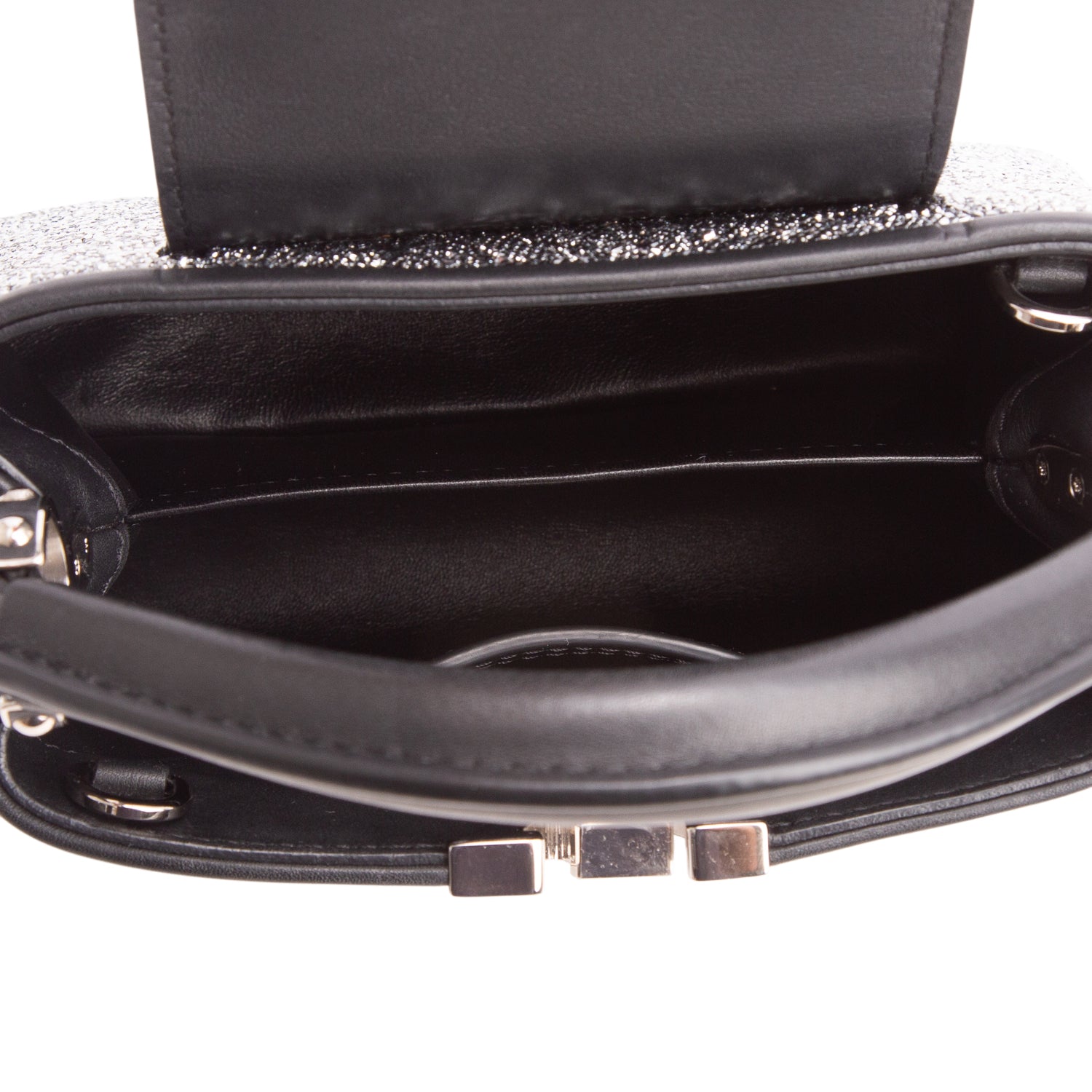Louis Vuitton Black Crystal Capucines Mini w/ Strap