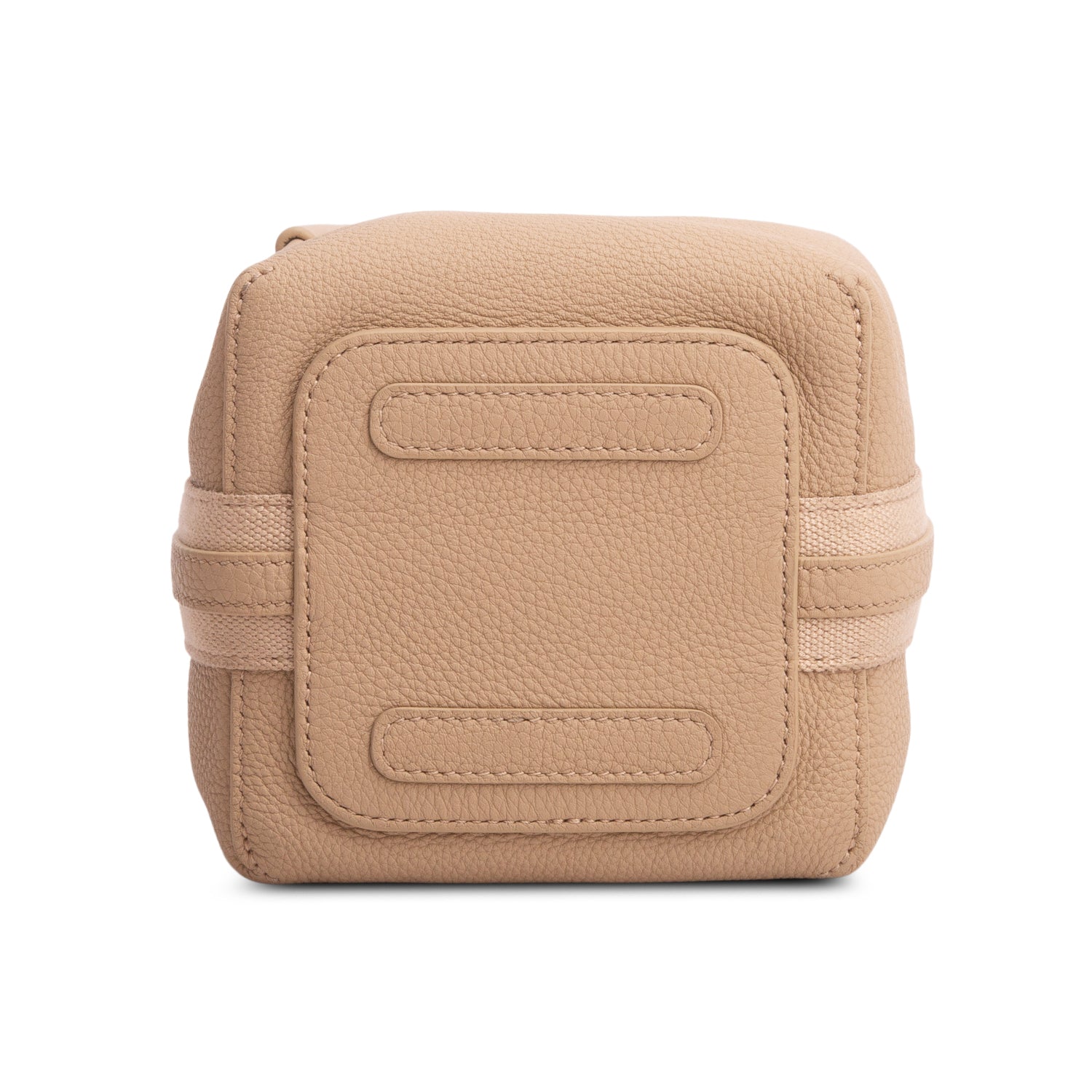 Loro Piana Brown Grained Calfskin Micro Bale Bag w/ Box & Strap