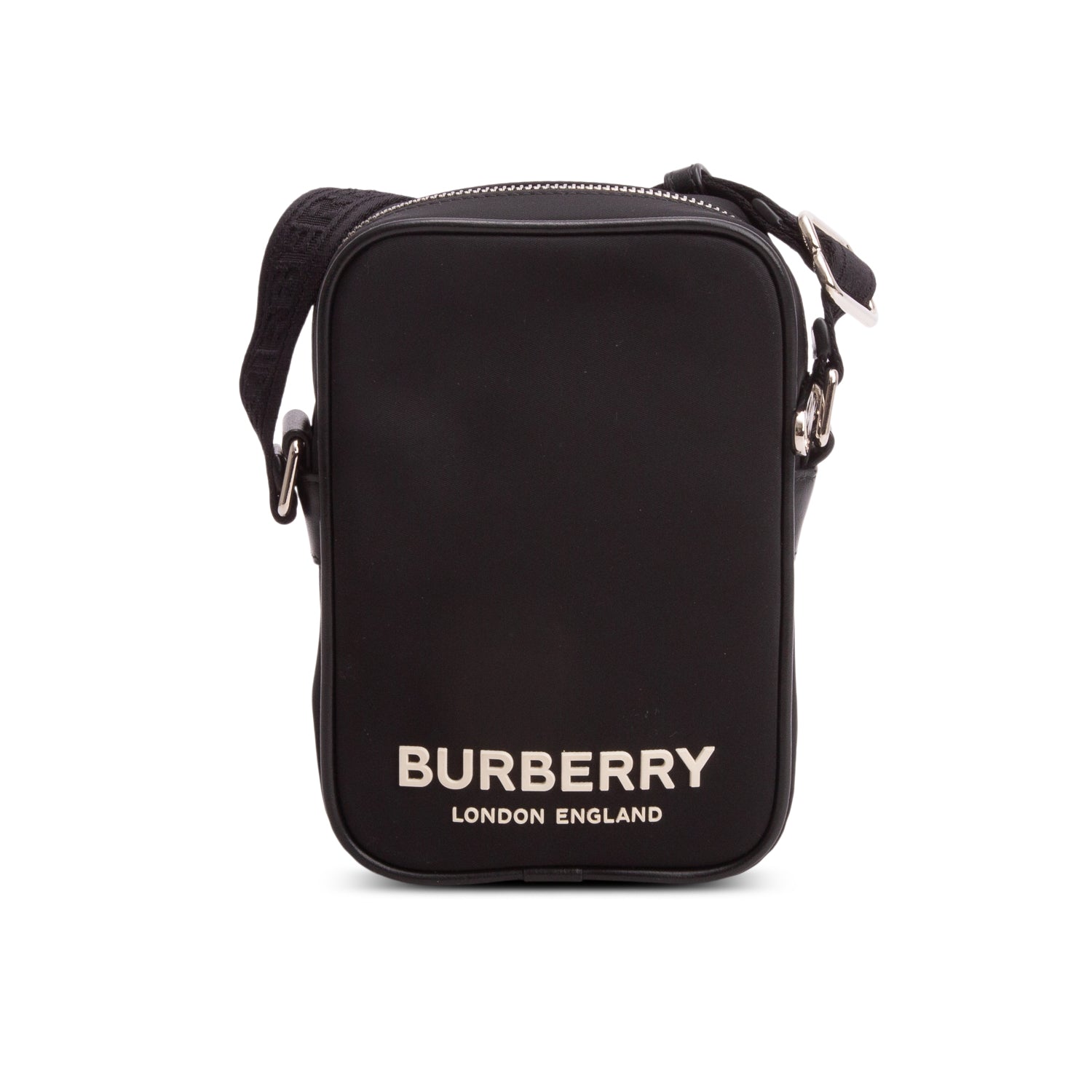 Burberry Black Nylon Logo Vertical Paddy Bag