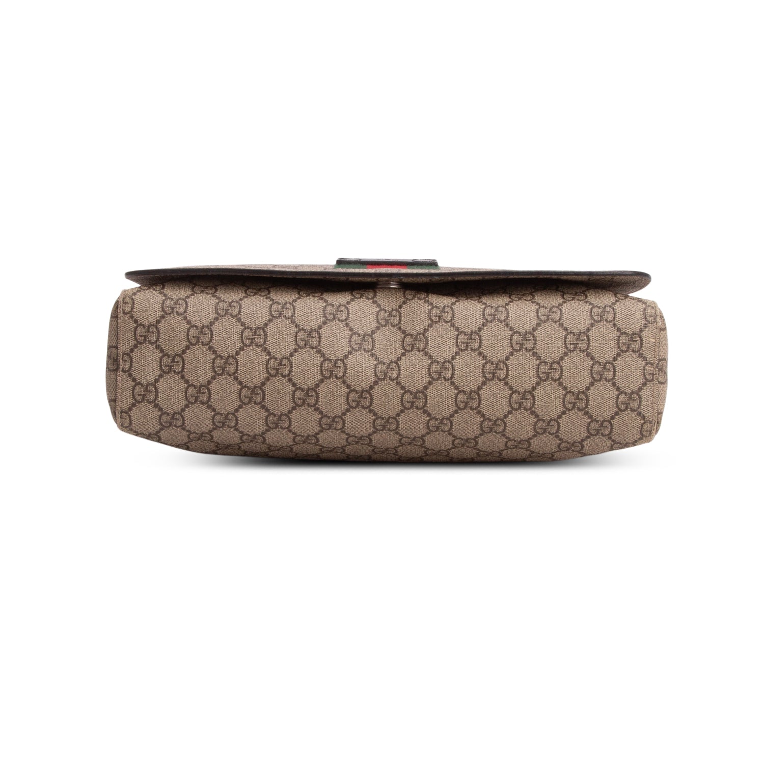 Gucci GG Supreme Monogram Web Flap Messenger Bag
