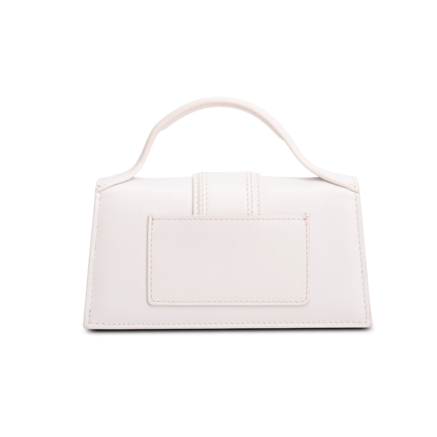 Jacquemus White Calfskin Les Classique The Bambino Bag w/ Strap