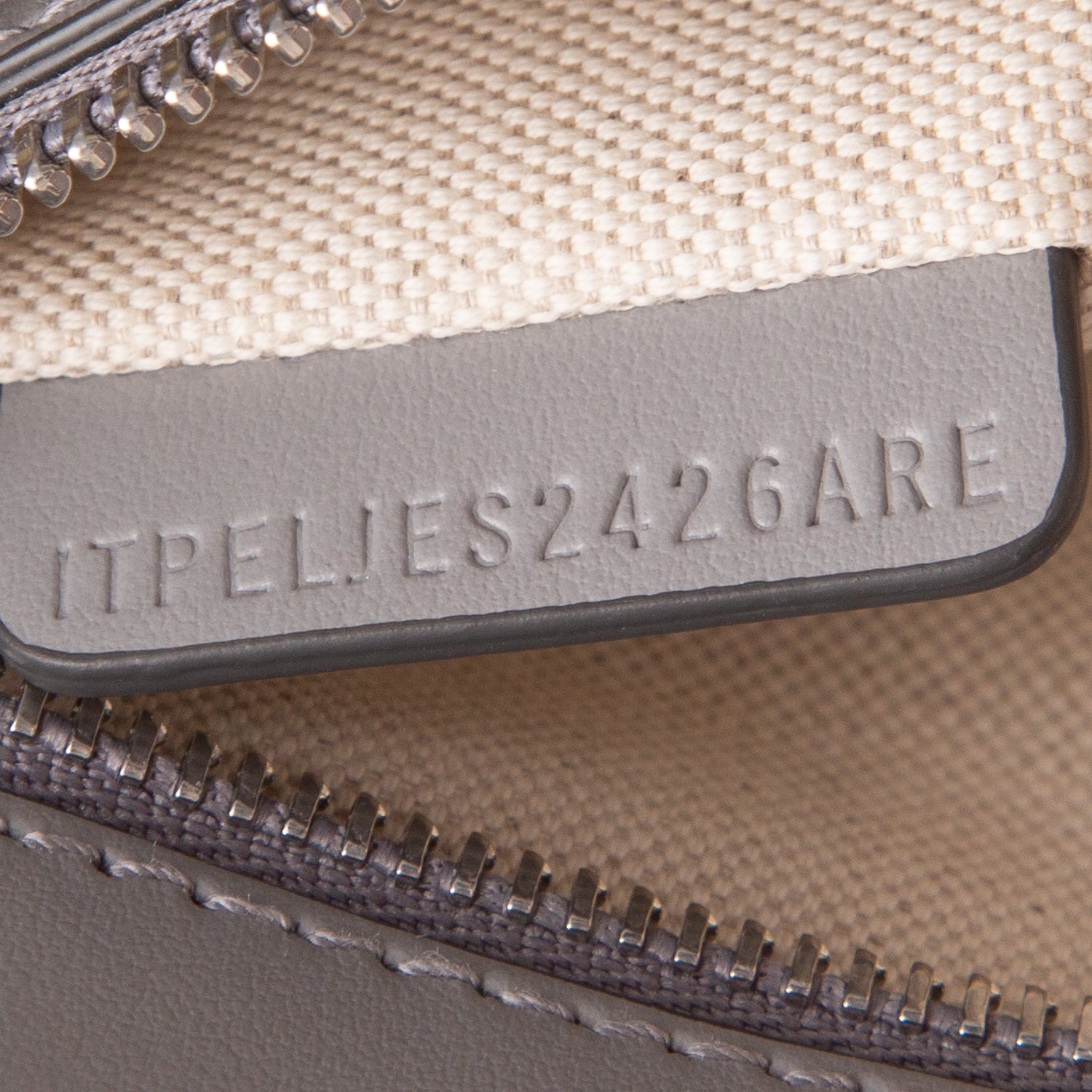 Burberry Grey Canvas Calfskin Check Mini Pocket Bag w/ Strap