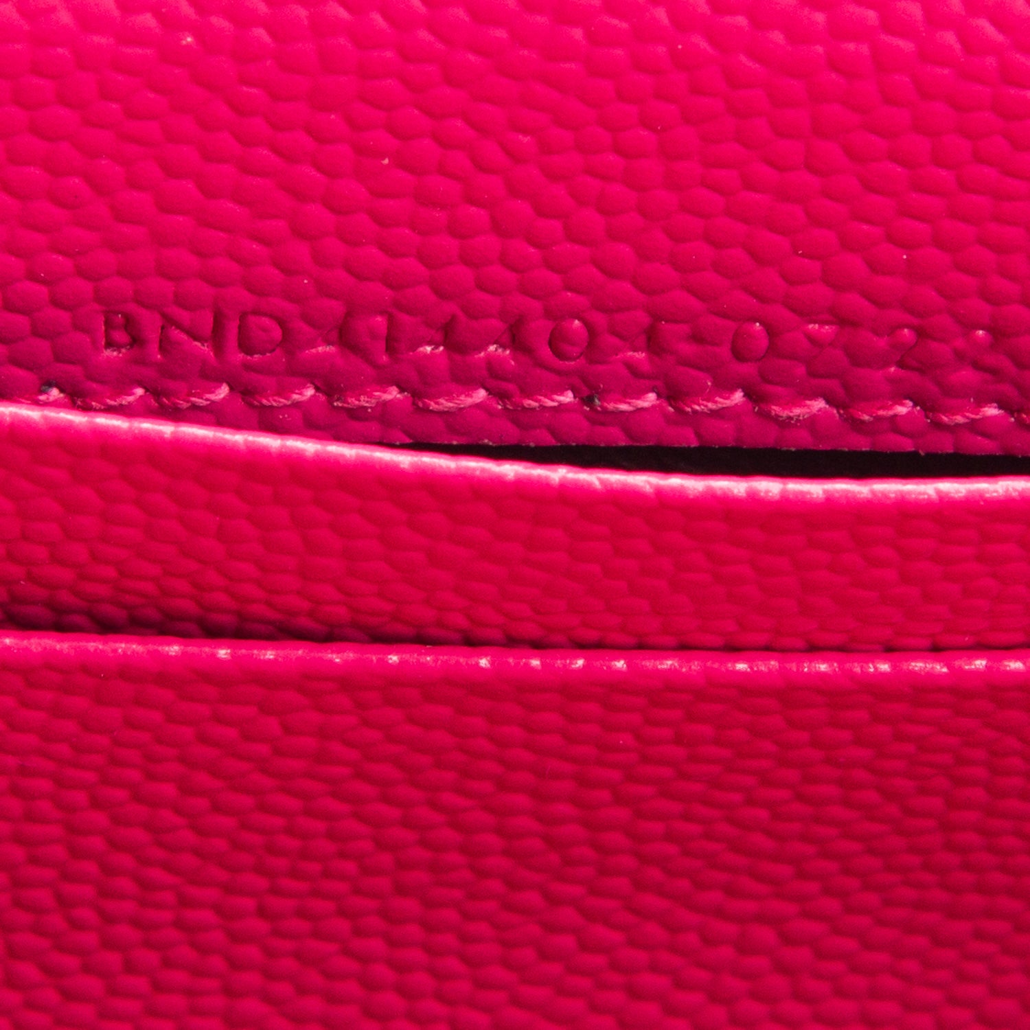 Saint Laurent 2022 Pink Grain de Poudre Cassandre Wallet w/ Box