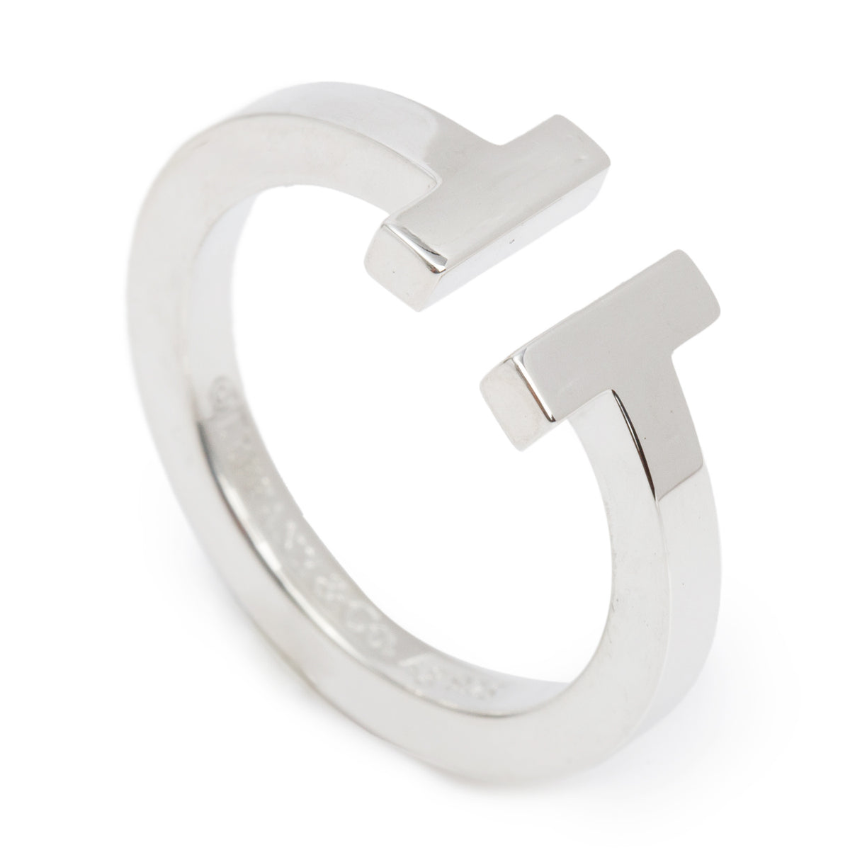 Tiffany & Co. Sterling Silver T Square Ring, Size 7