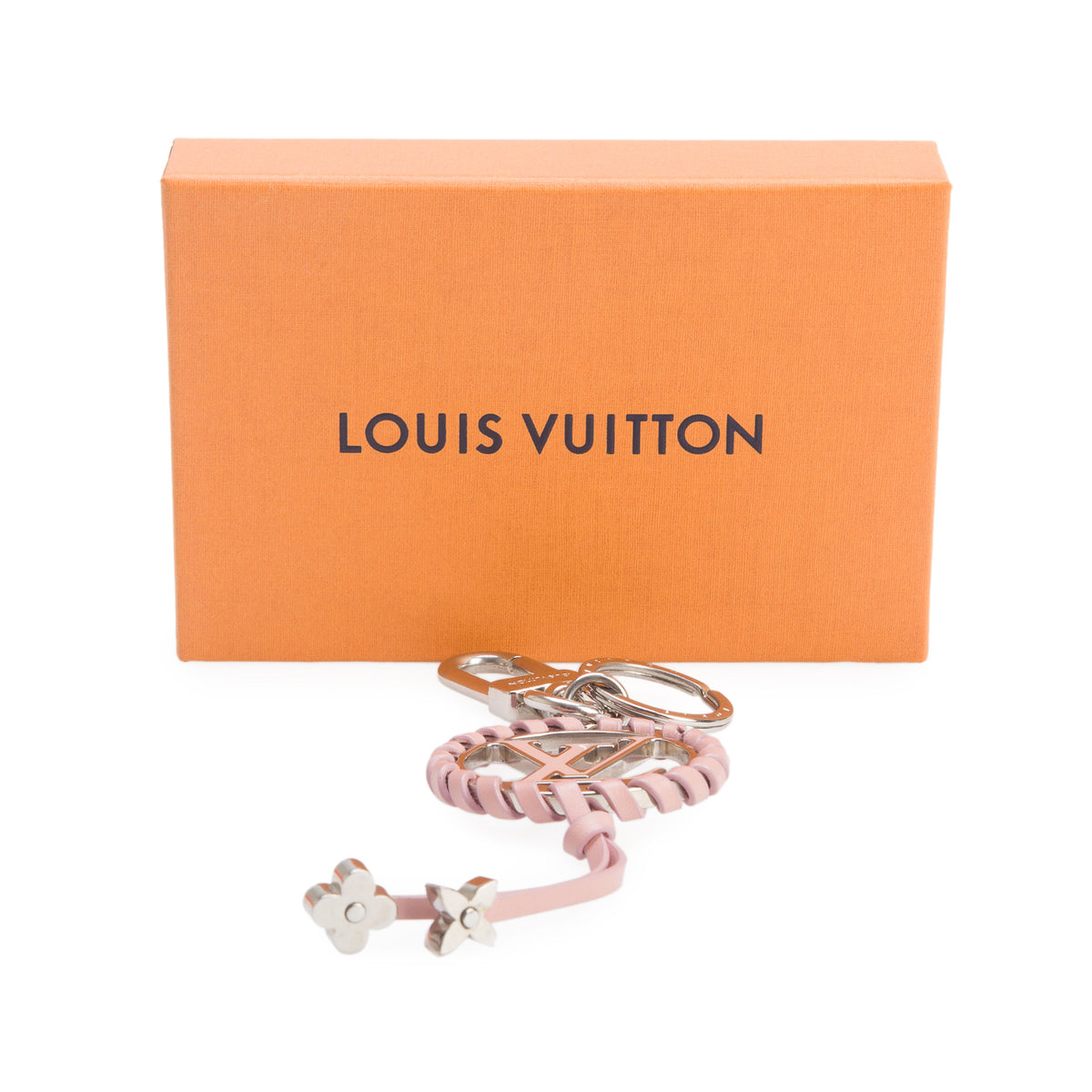 Louis Vuitton Metal Pink Lambskin Enamel Very Bag Charm w/ Box