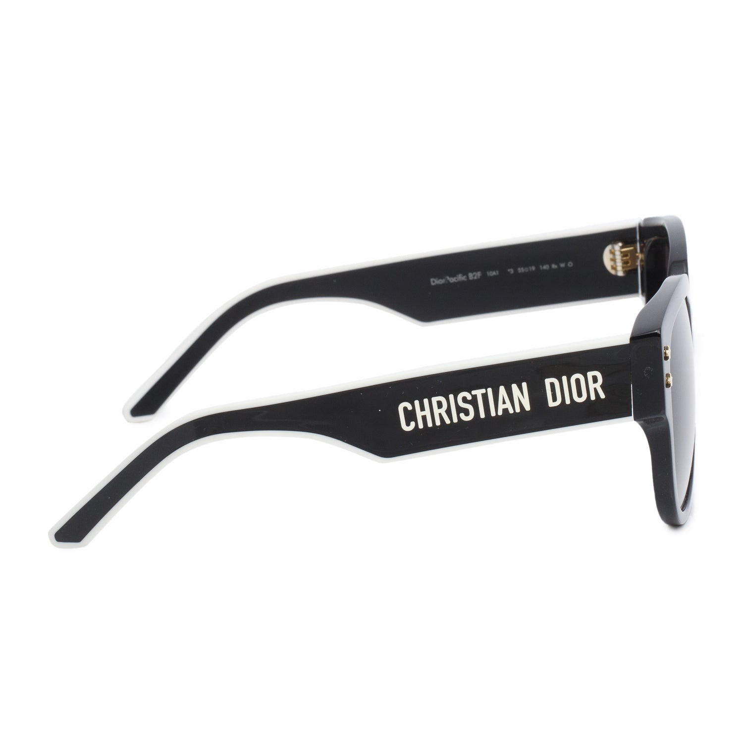 Christian Dior Black/White Acetate DiorPacific B2F Butterfly Sunglasses w/ Case