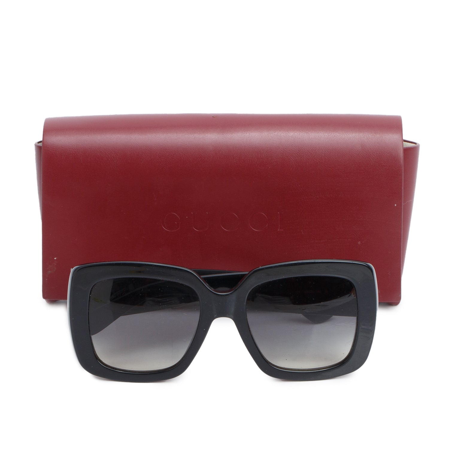 Gucci  GG0141SN Black Acetate GG Marmont Oversized Square Sunglasses w/ Case