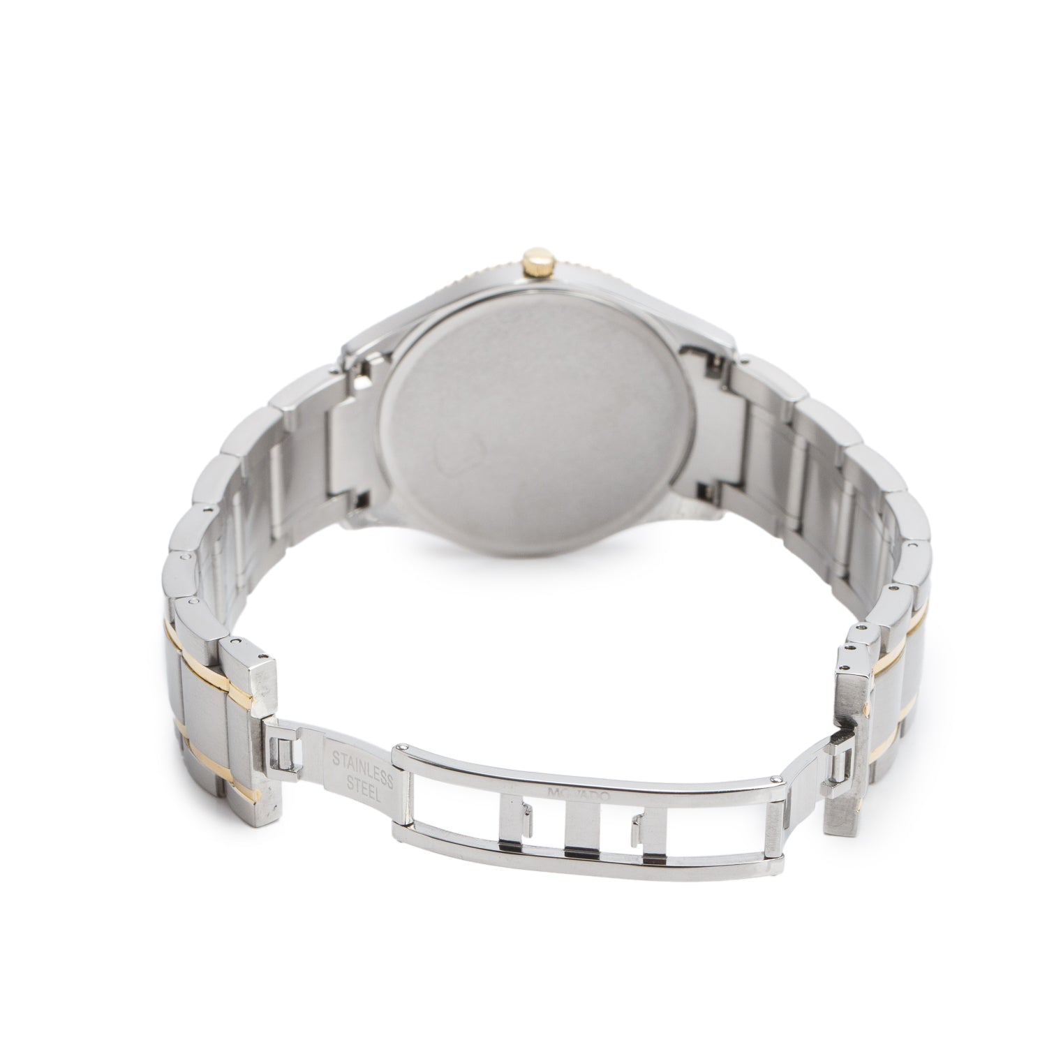 Movado Two-Tone Stainless Steel Gentry Sport 36 MM Quartz Watch Silver Dial