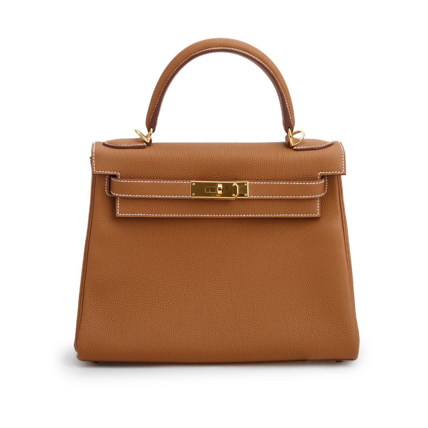 Hermes 2022 Gold Togo Kelly II Retourne 28 w/ Box & Strap