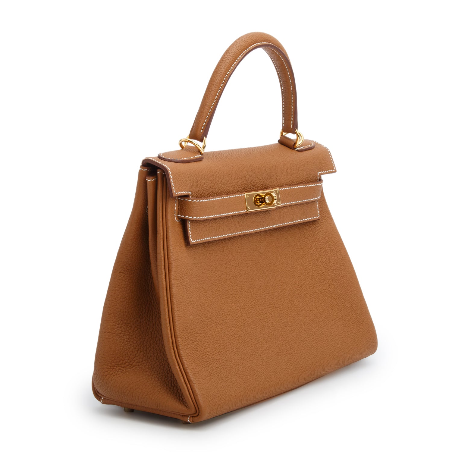 Hermes 2022 Gold Togo Kelly II Retourne 28 w/ Box & Strap