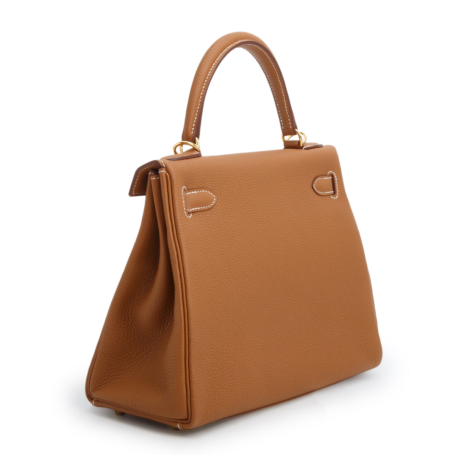 Hermes 2022 Gold Togo Kelly II Retourne 28 w/ Box & Strap