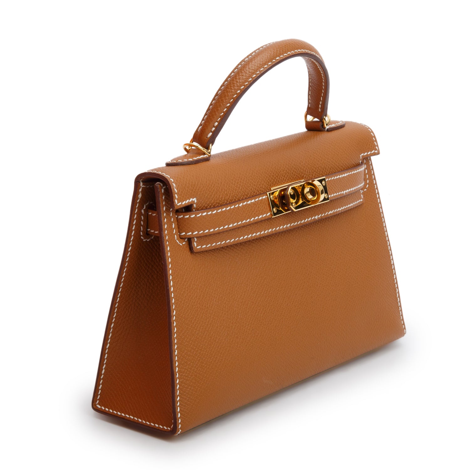 Hermes 2023 Gold Epsom Mini Kelly Sellier 20 w/ Strap