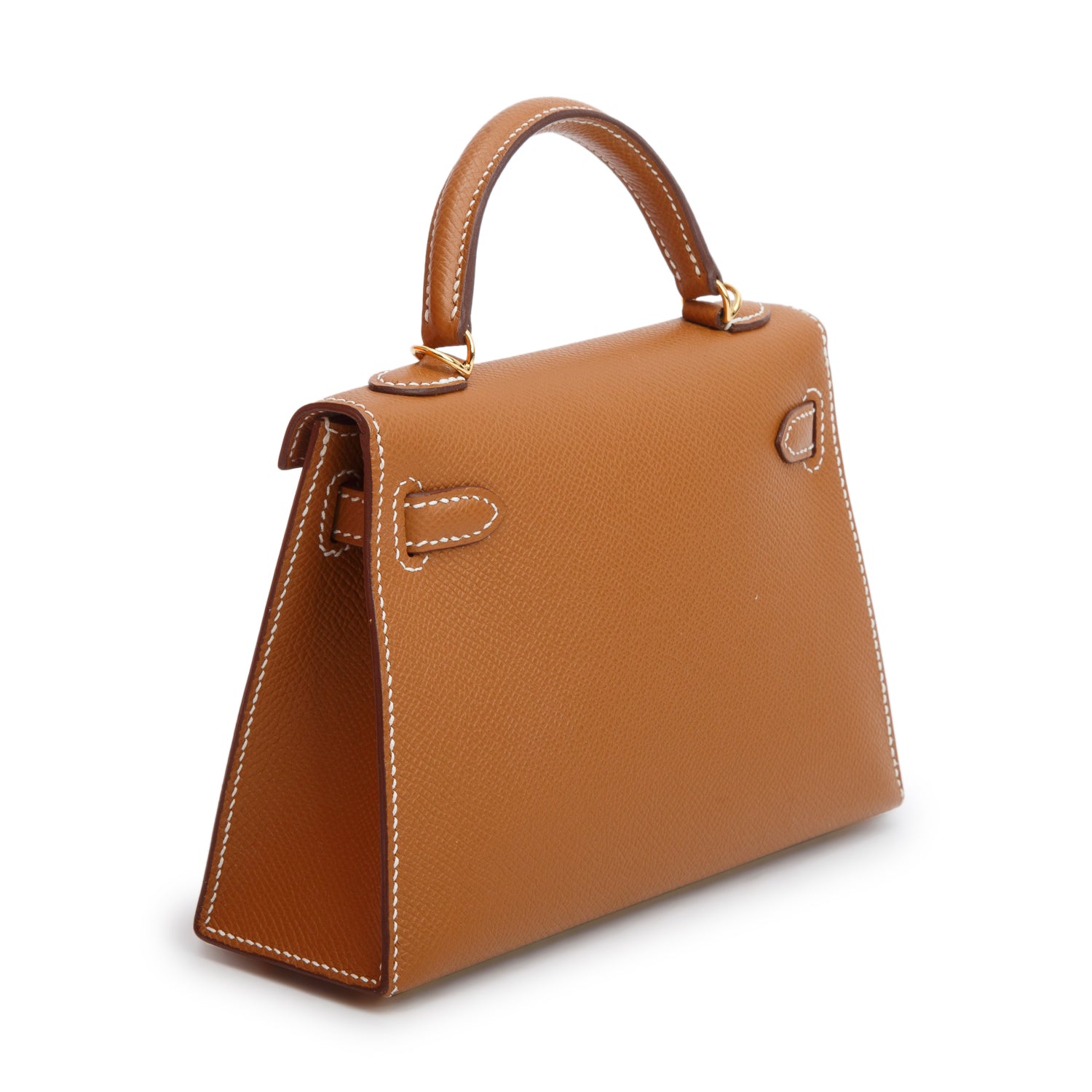 Hermes 2023 Gold Epsom Mini Kelly Sellier 20 w/ Strap