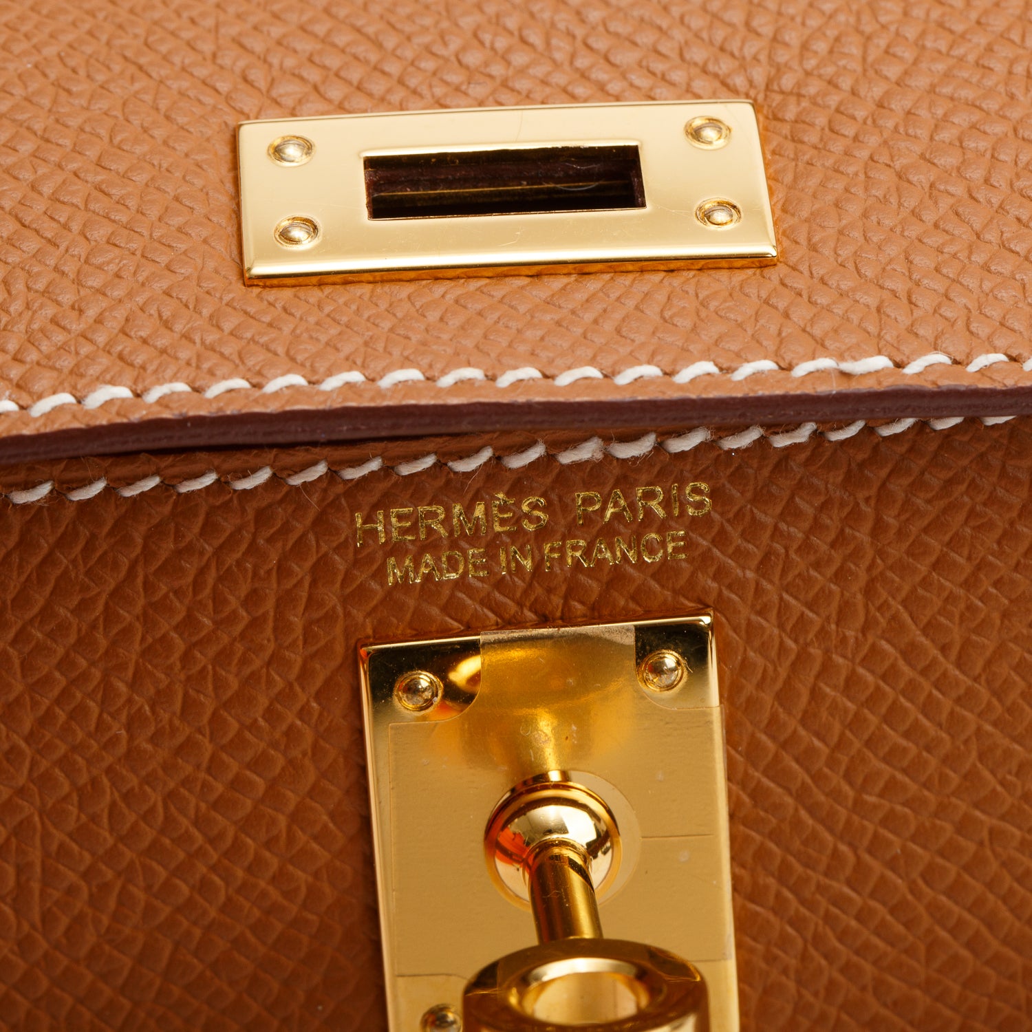 Hermes 2023 Gold Epsom Mini Kelly Sellier 20 w/ Strap