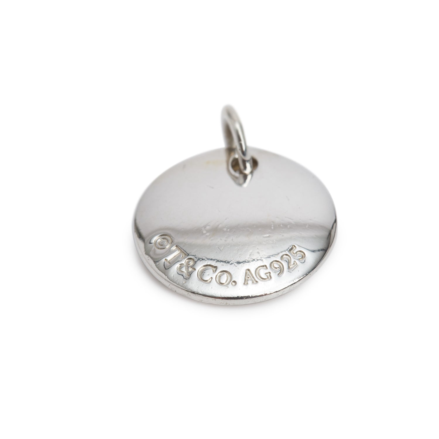 Tiffany & Co. Sterling Silver Notes Letter 'R' Disc Charm Pendant
