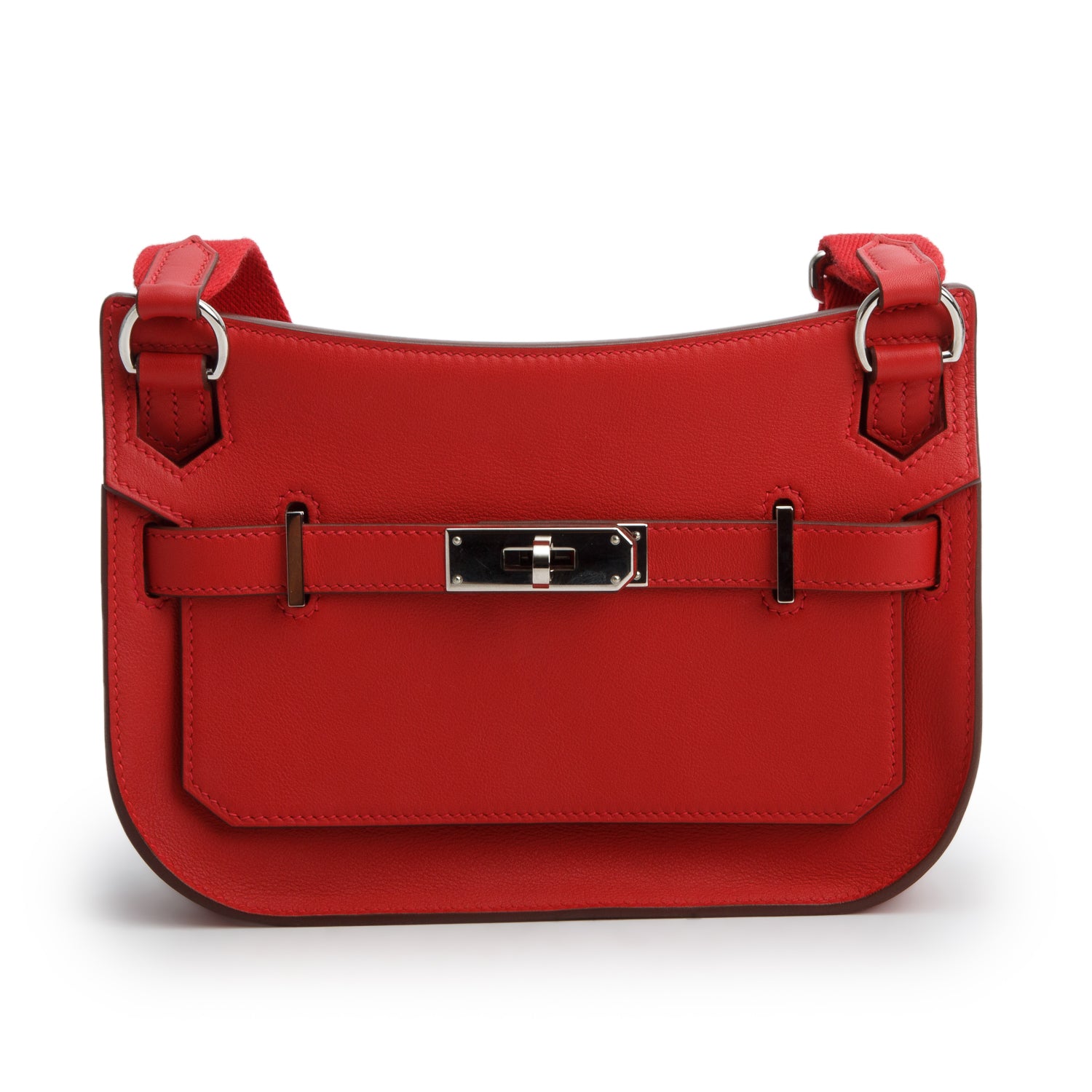 Hermes 2023 Vermillon Swift Leather Mini Jypsiere w/ Box & Receipt