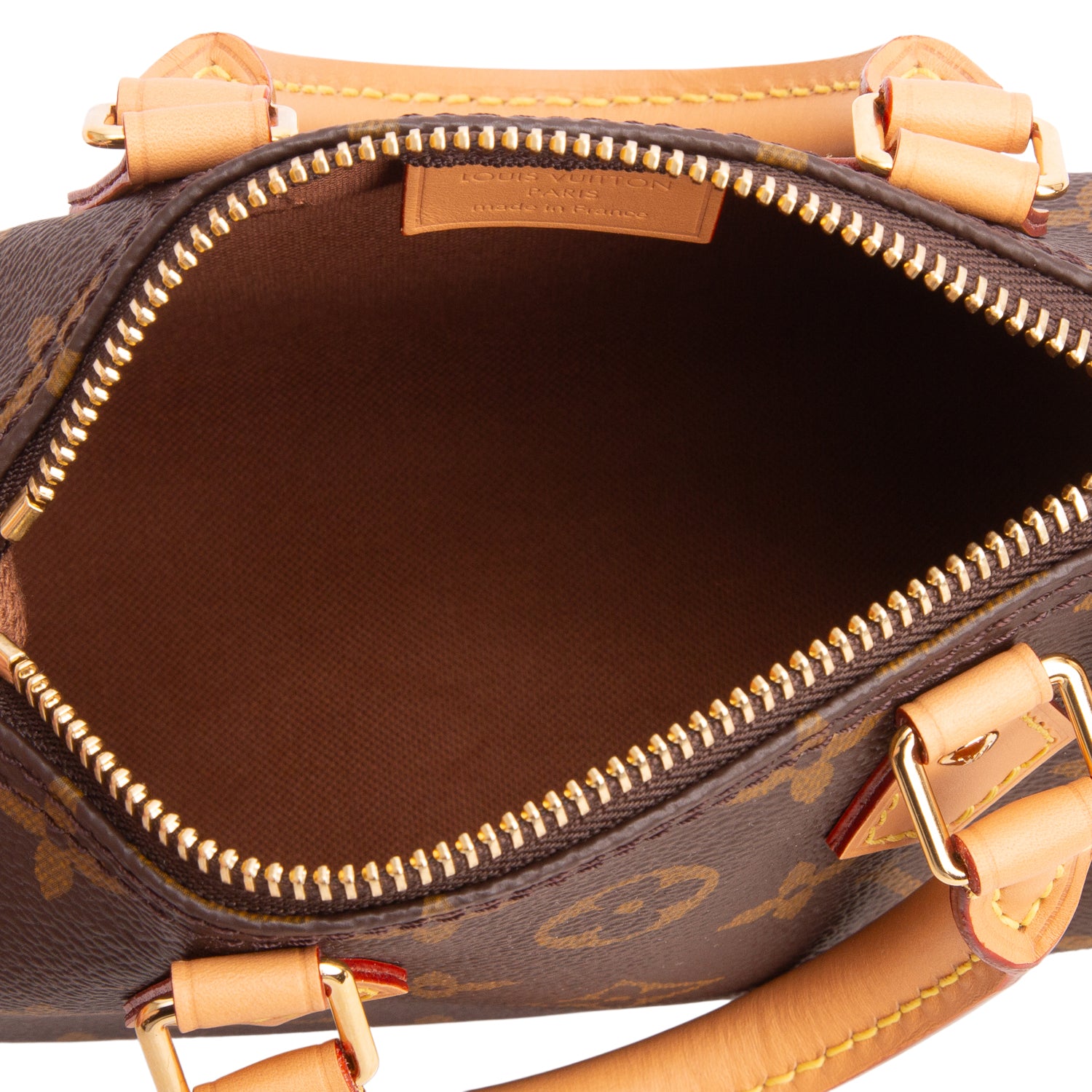 Louis Vuitton 2023 Monogram Nano Speedy Bandouliere w/ Box, Strap & Receipt