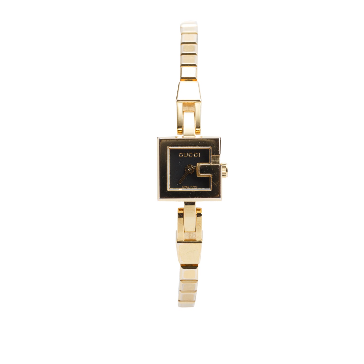 Gucci Gold-Plated Stainless Steel 102 Series 14 MM Quartz Watch Black Dial