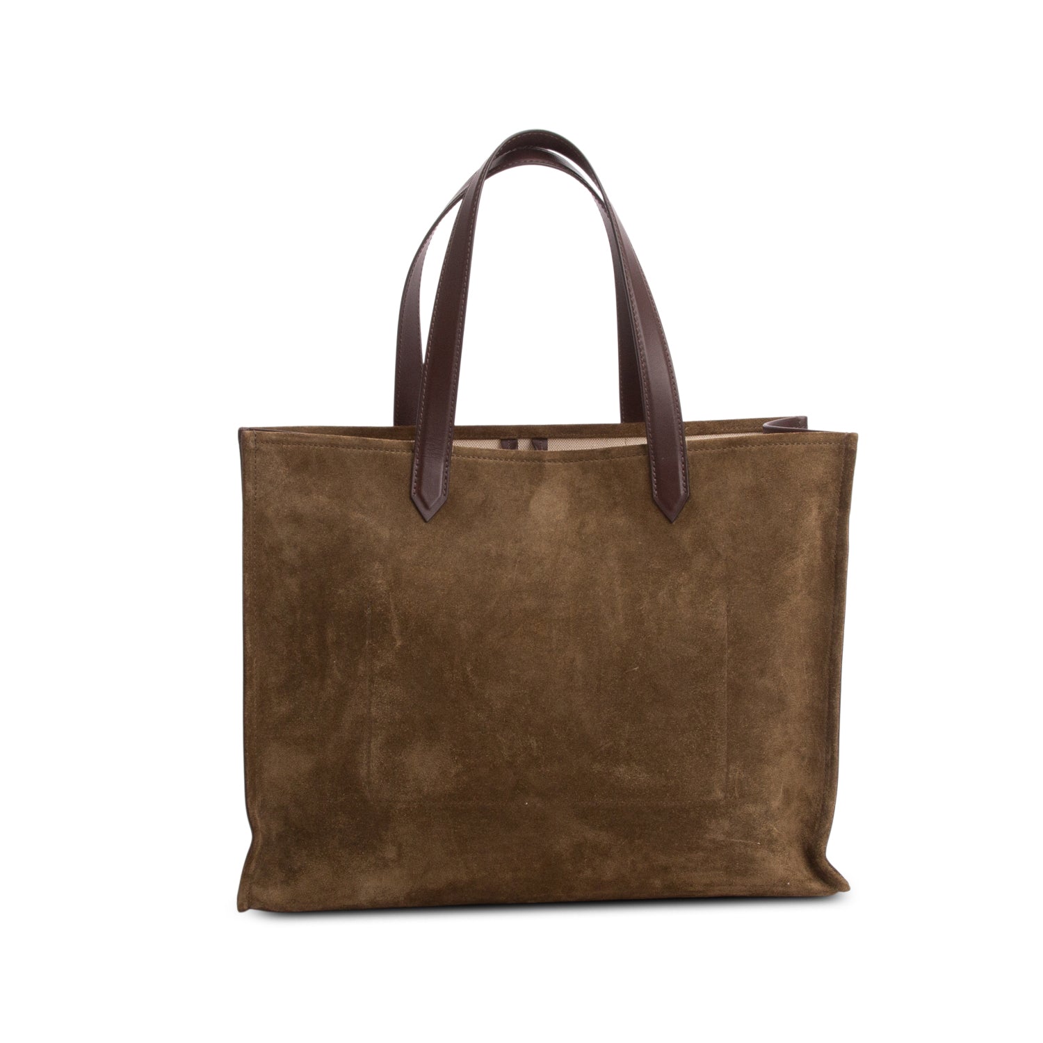 Balmain Green Suede B-Army 42 Tote w/ Pouch