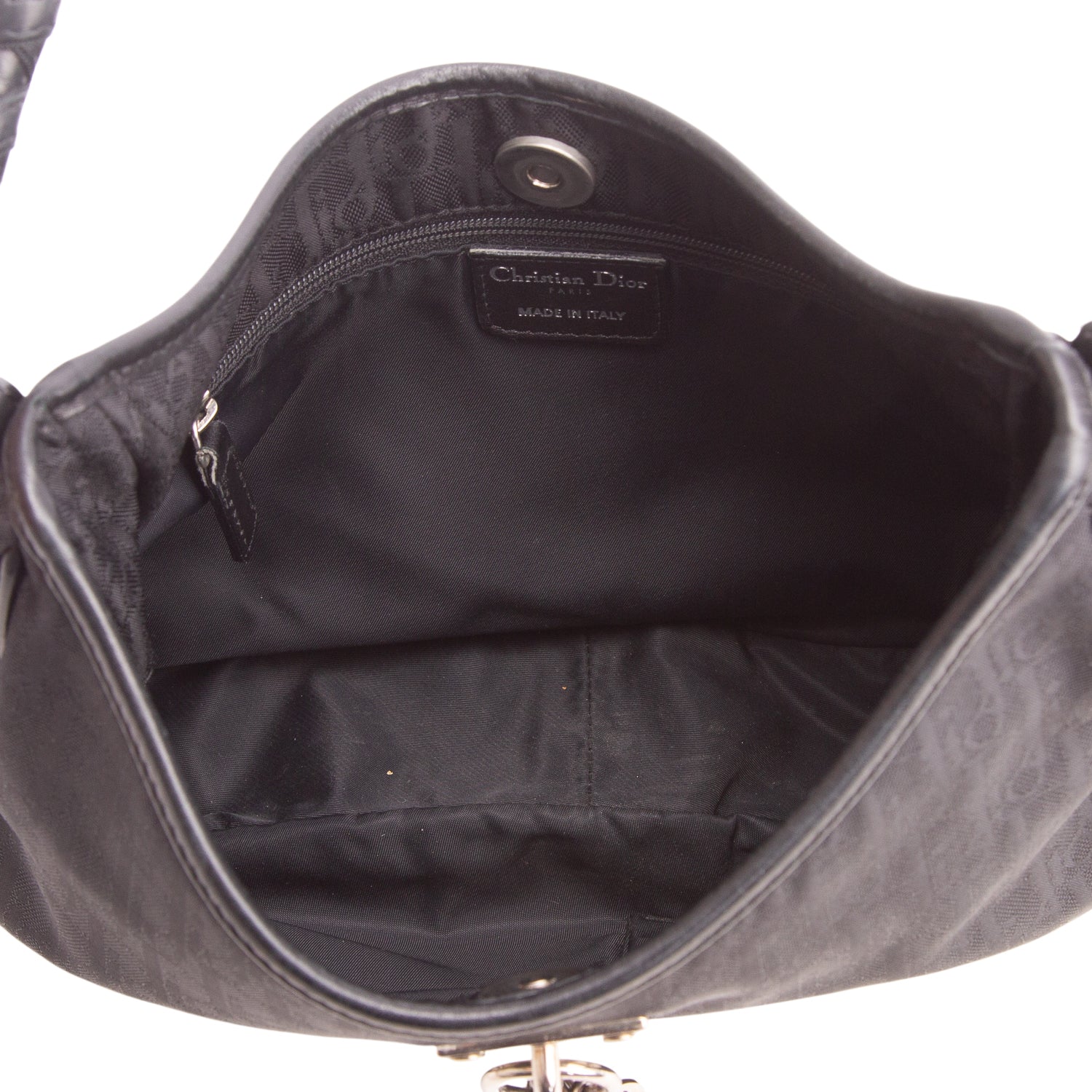 Christian Dior Black Diorissimo Nylon Lovely Hobo