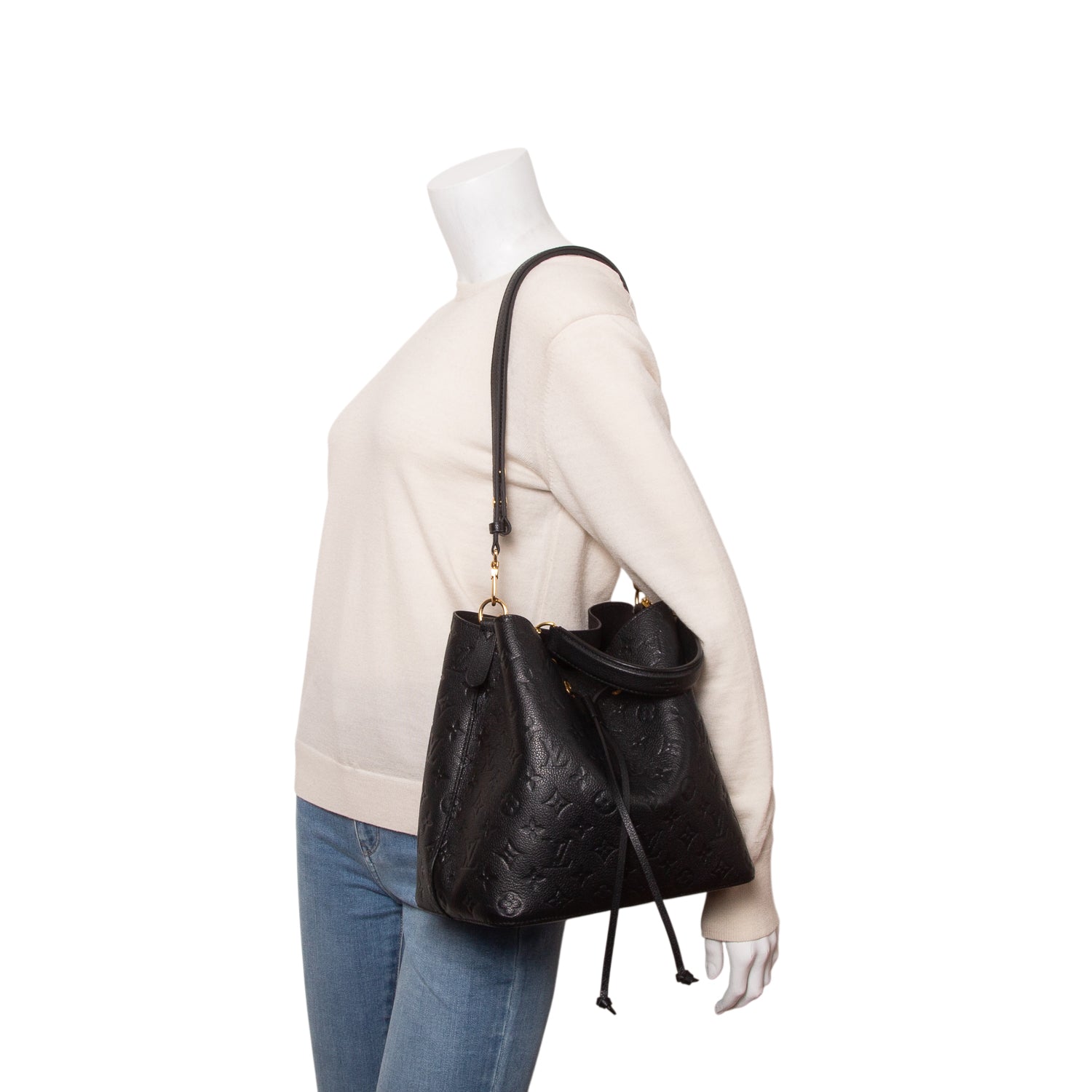 Louis Vuitton Black Monogram Empreinte Neonoe MM w/ Straps