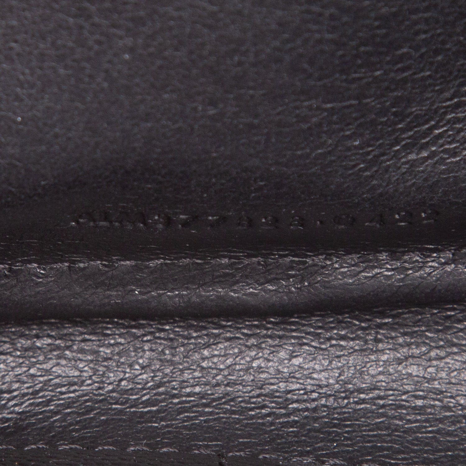 Saint Laurent 2022 So Black Grain De Poudre Matelasse Chevron Monogram Monochrome Envelope Chain Wallet