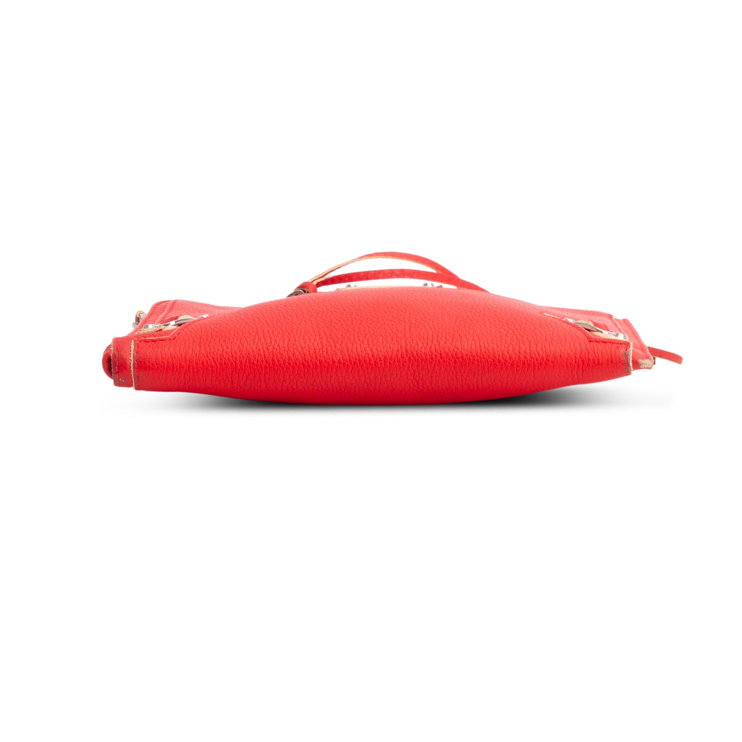 Balenciaga Red Agneau City Clip Clutch