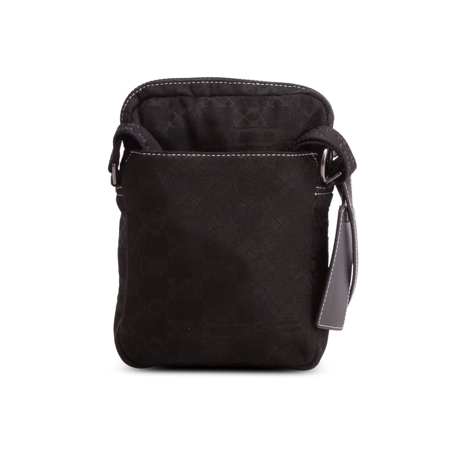 Off-White Black Canvas North/South Flight Multi Pocket Crossbody Bag