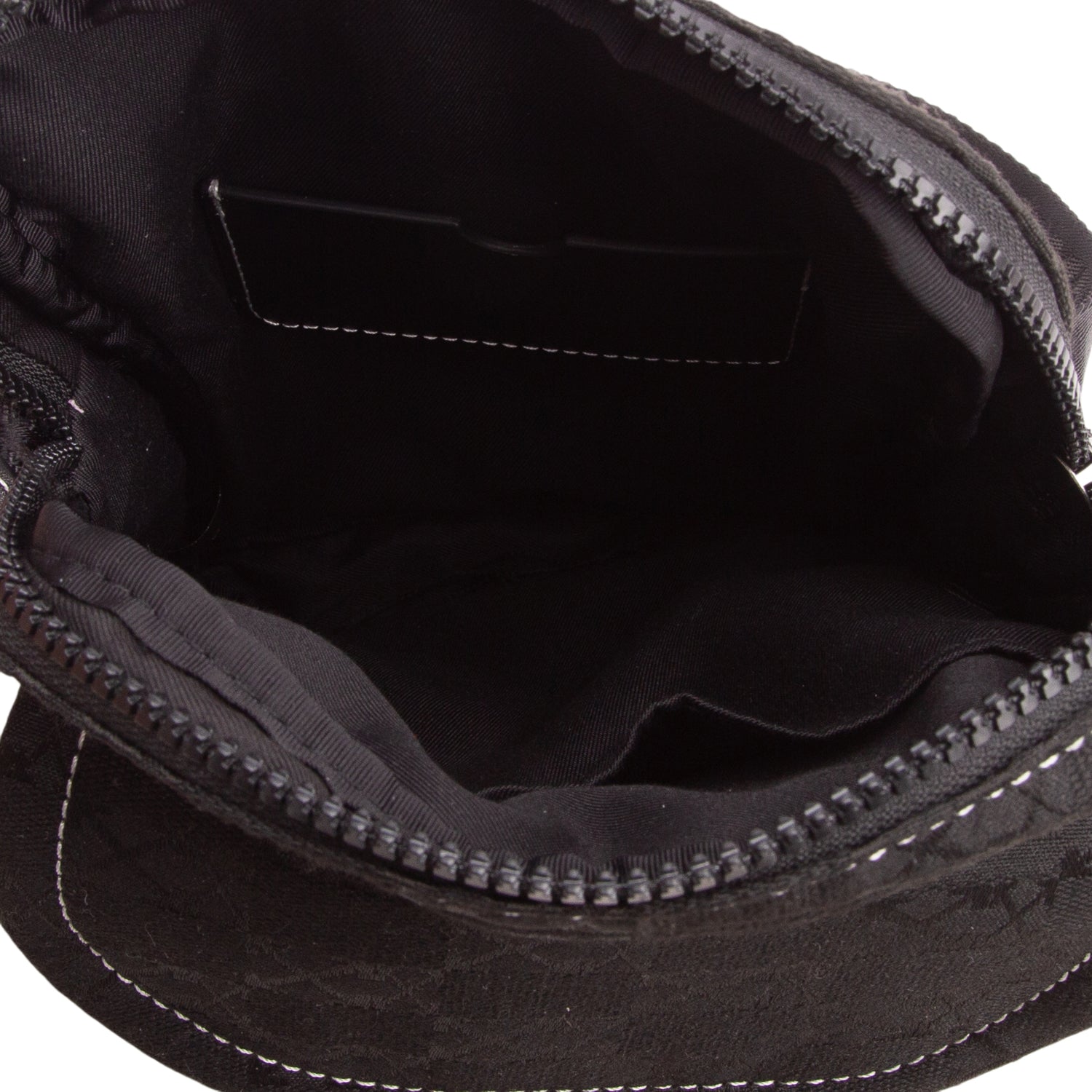 Off-White Black Canvas North/South Flight Multi Pocket Crossbody Bag