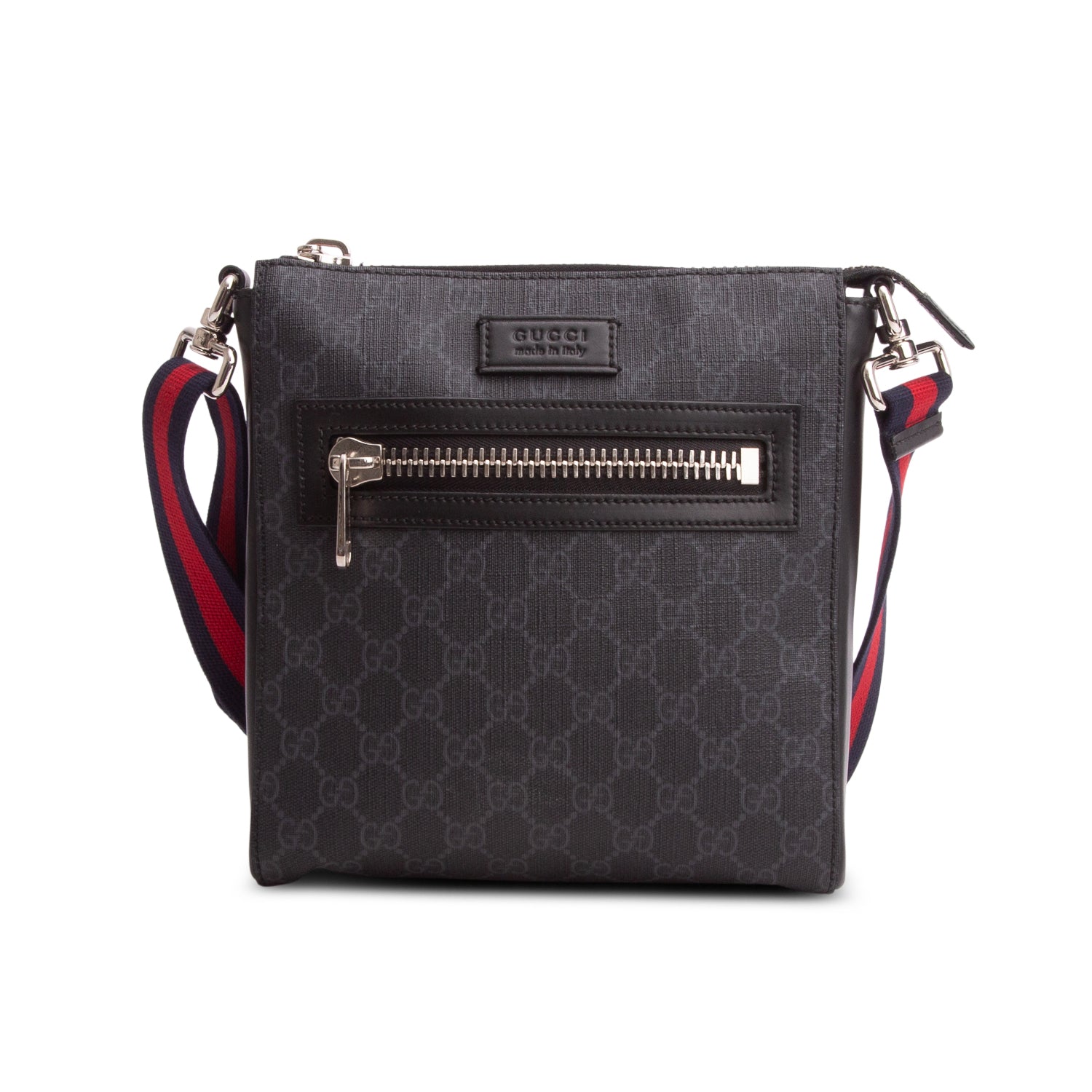 Gucci Black GG Supreme Small Messenger Bag