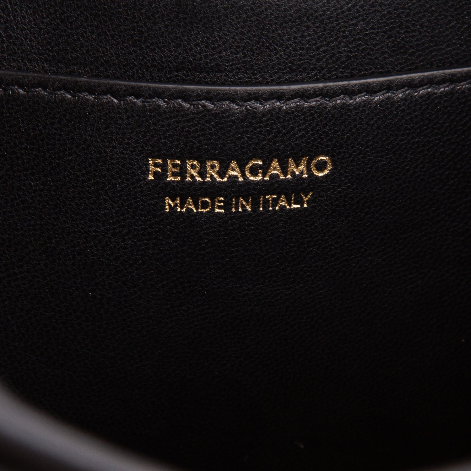 Ferragamo Black Calfskin Gancini Camera Case Crossbody Bag