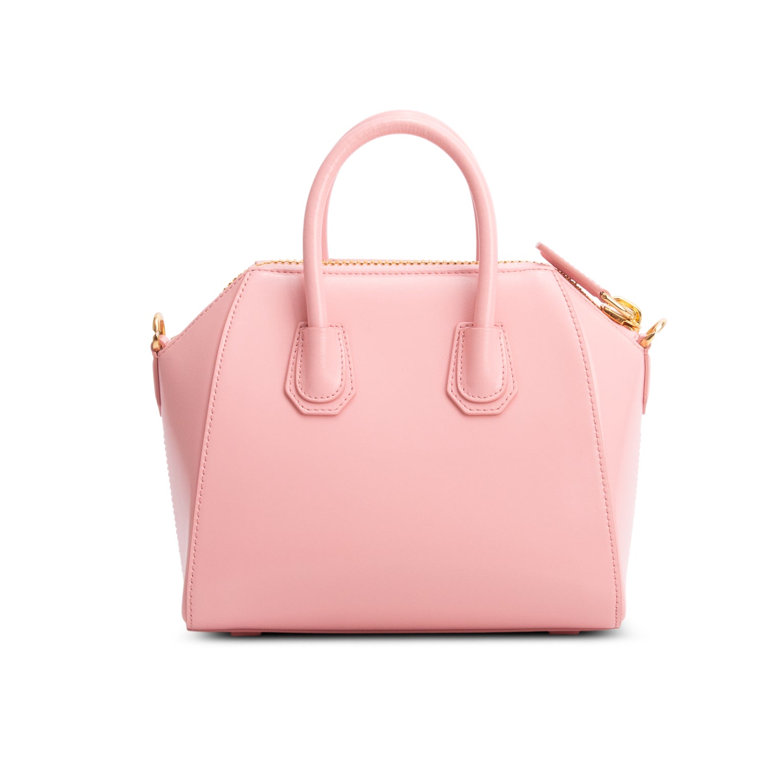 Givenchy 2025 Pink Shiny Lord Calfskin Leather Mini Antigona Bag w/ Strap