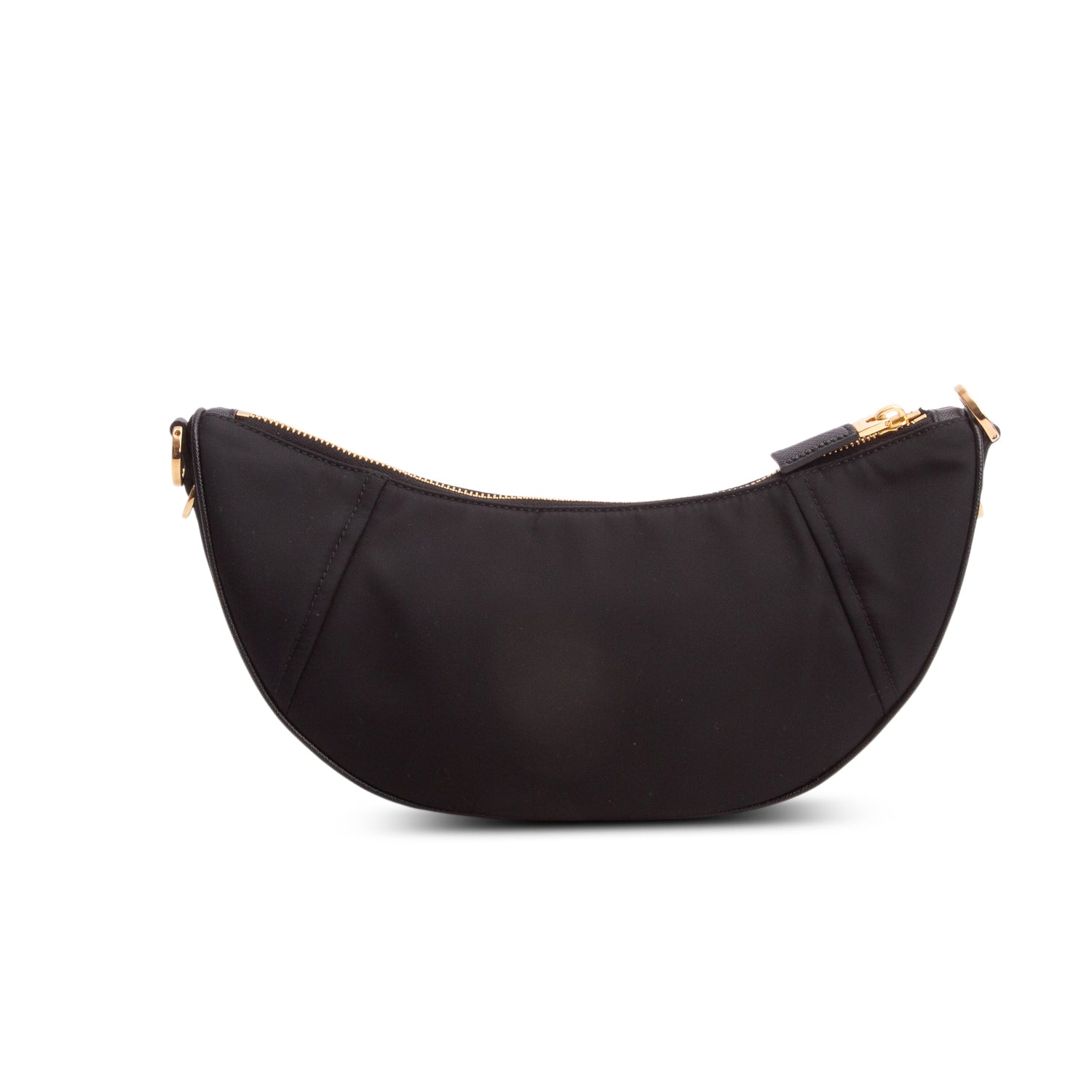 Prada Black Re-Nylon Demi-Lune Shoulder Bag w/ Straps