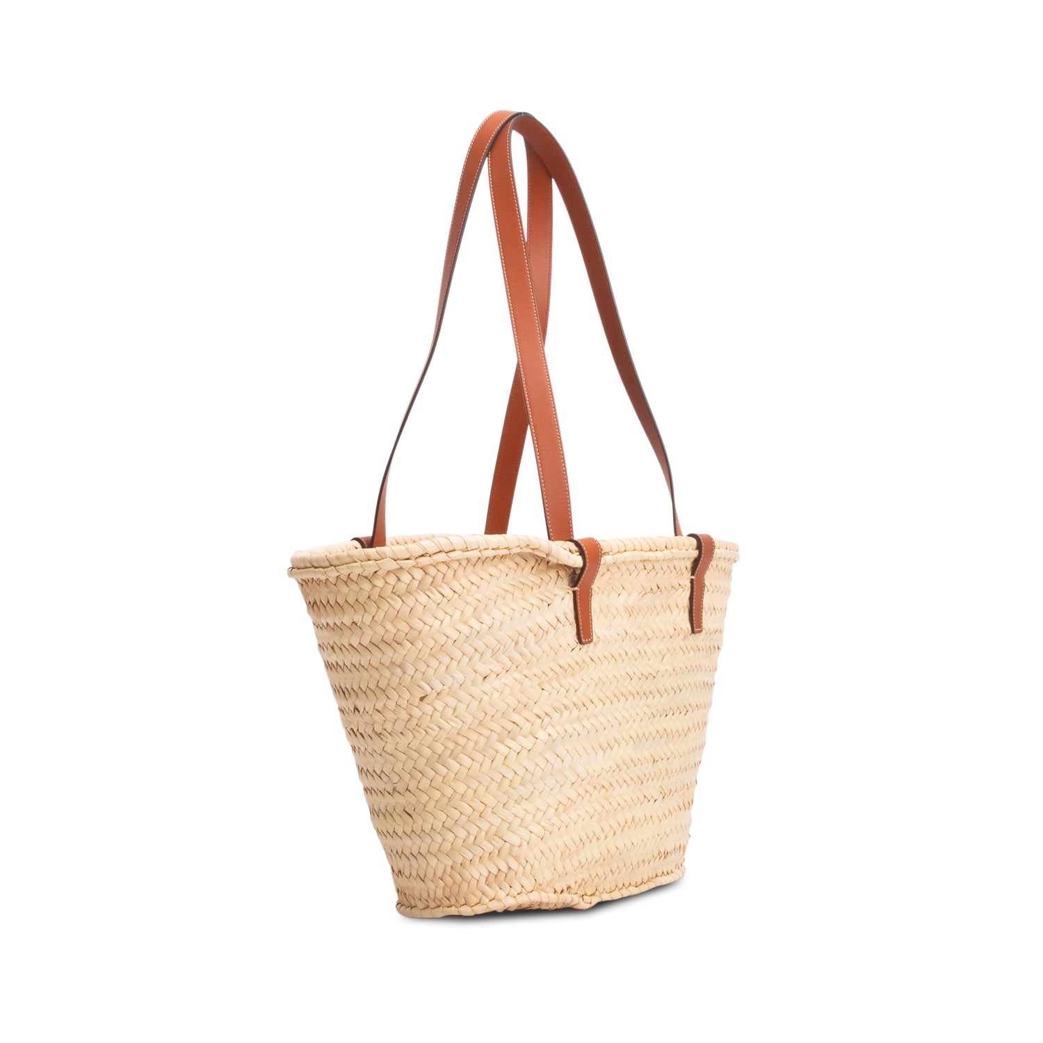 Celine Raffia Calfskin Triomphe Medium Classic Panier