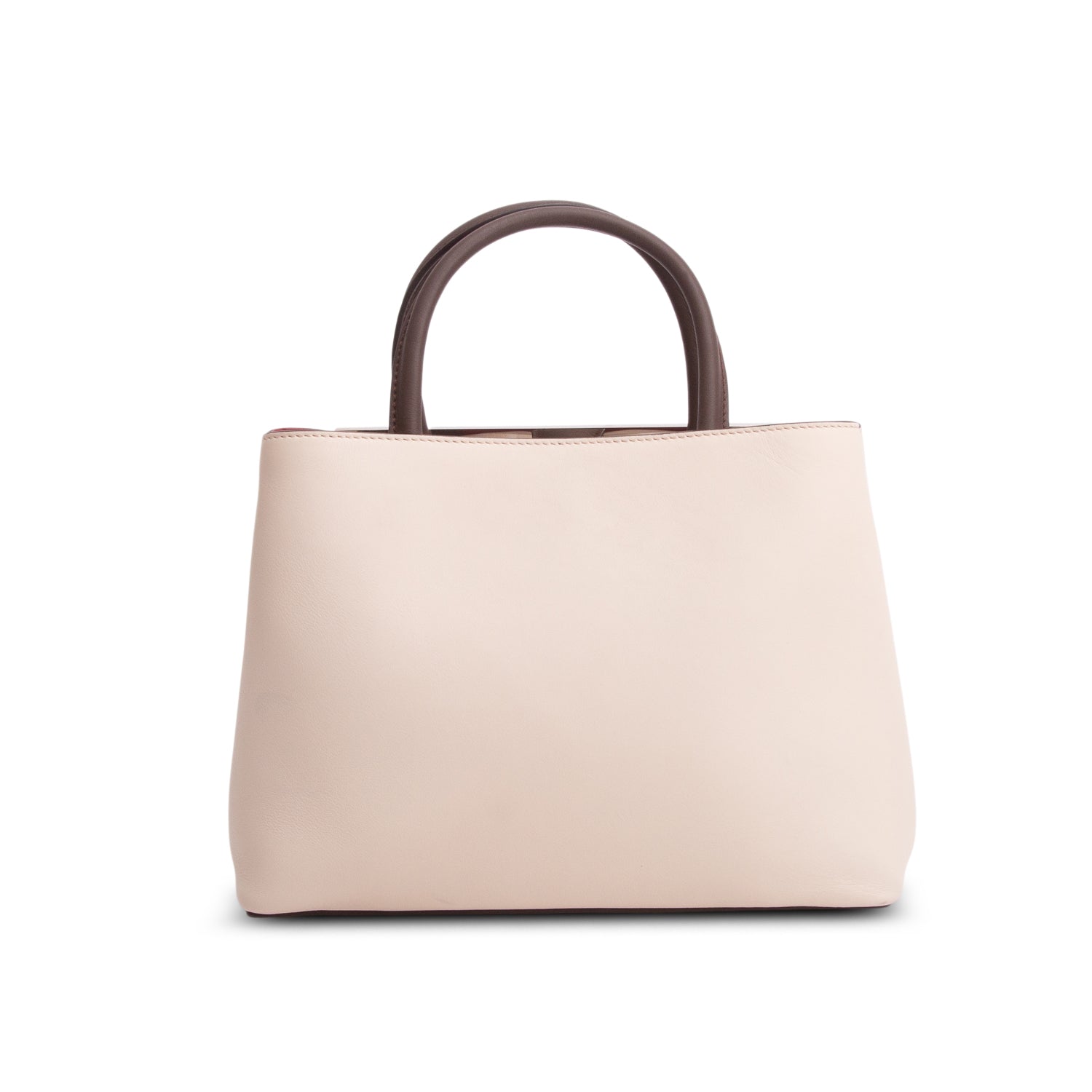 Fendi Creme Vitello Elite Leather Petite 2Jours Tote w/ Straps