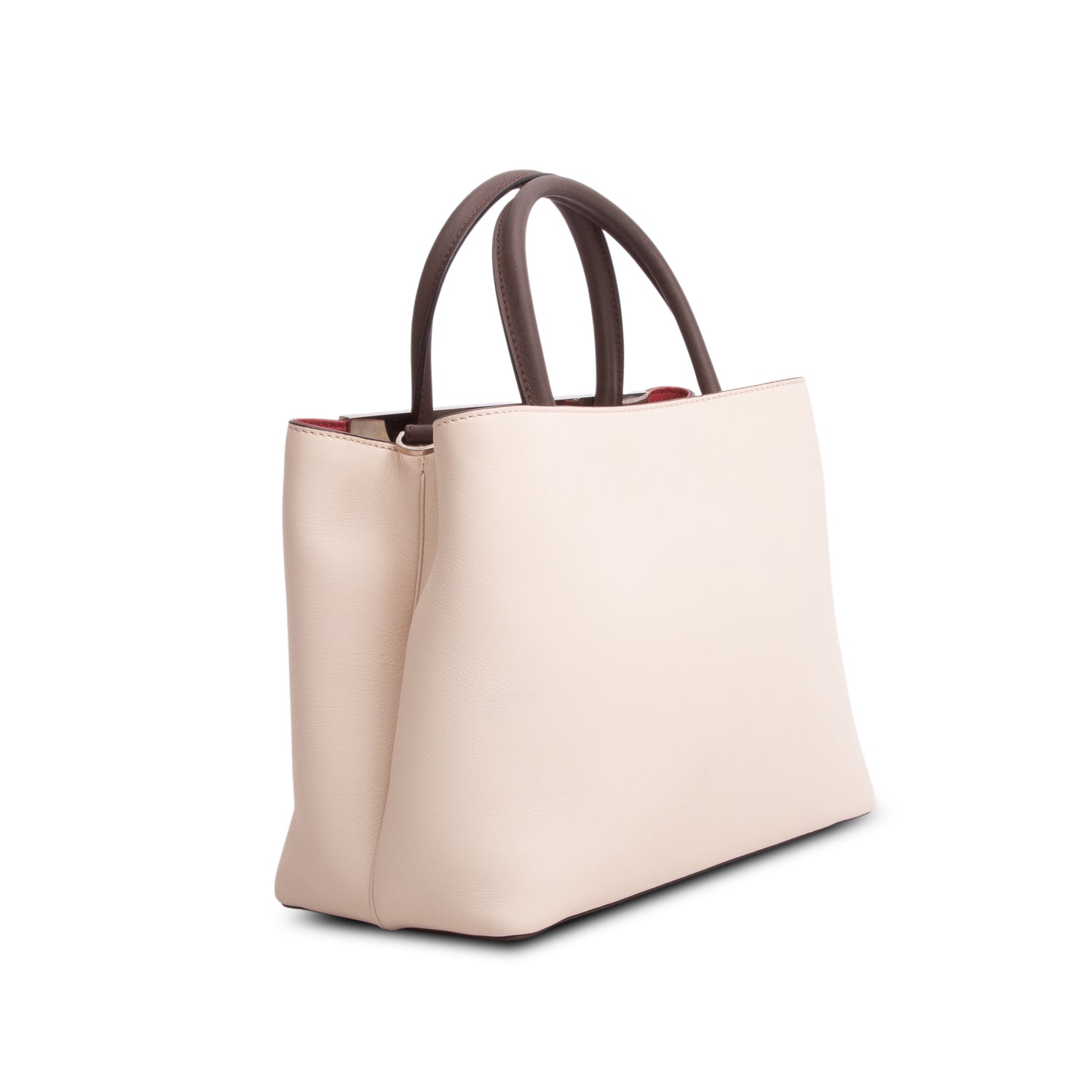 Fendi Creme Vitello Elite Leather Petite 2Jours Tote w/ Straps