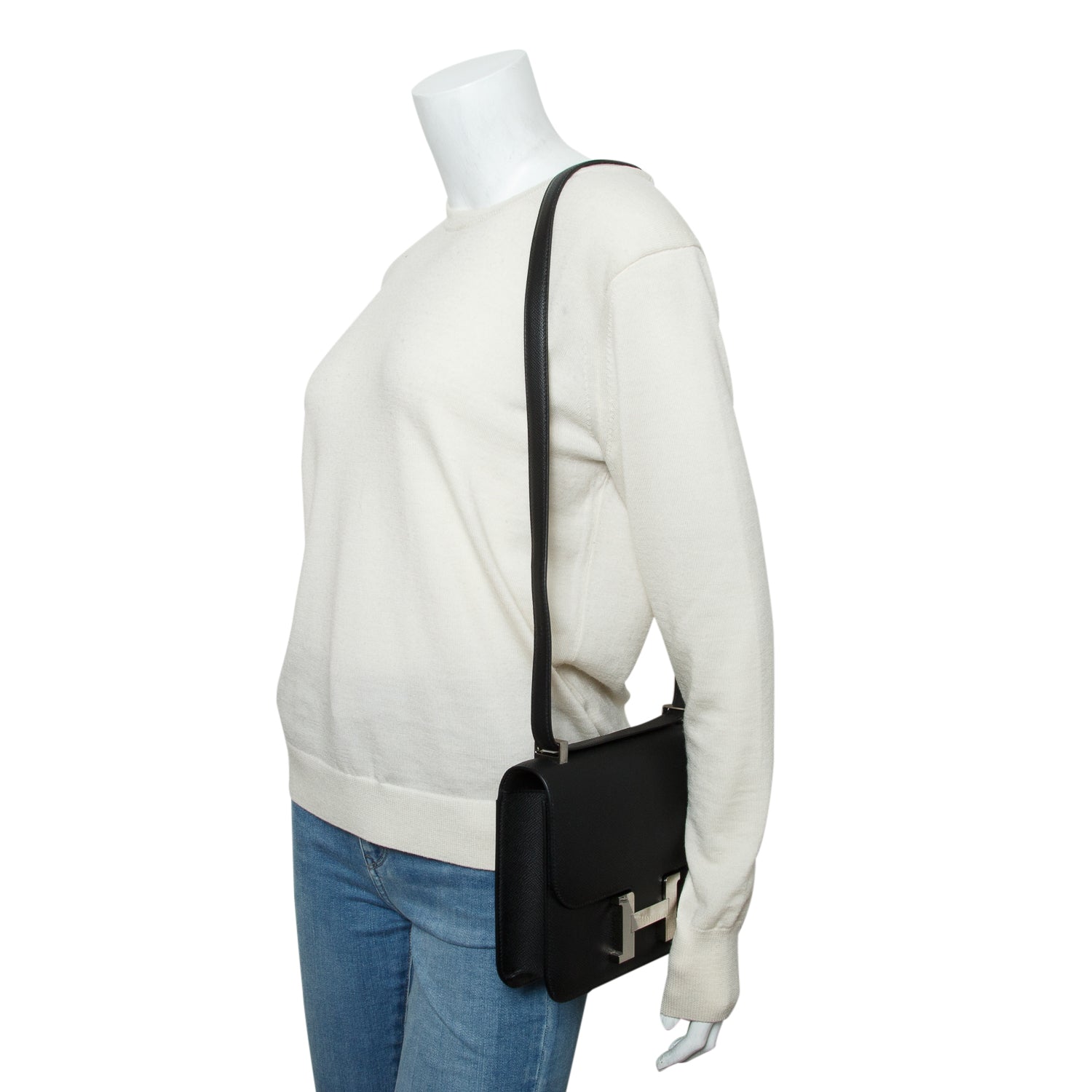 Hermes 2025 Noir Epsom Leather Constance 24