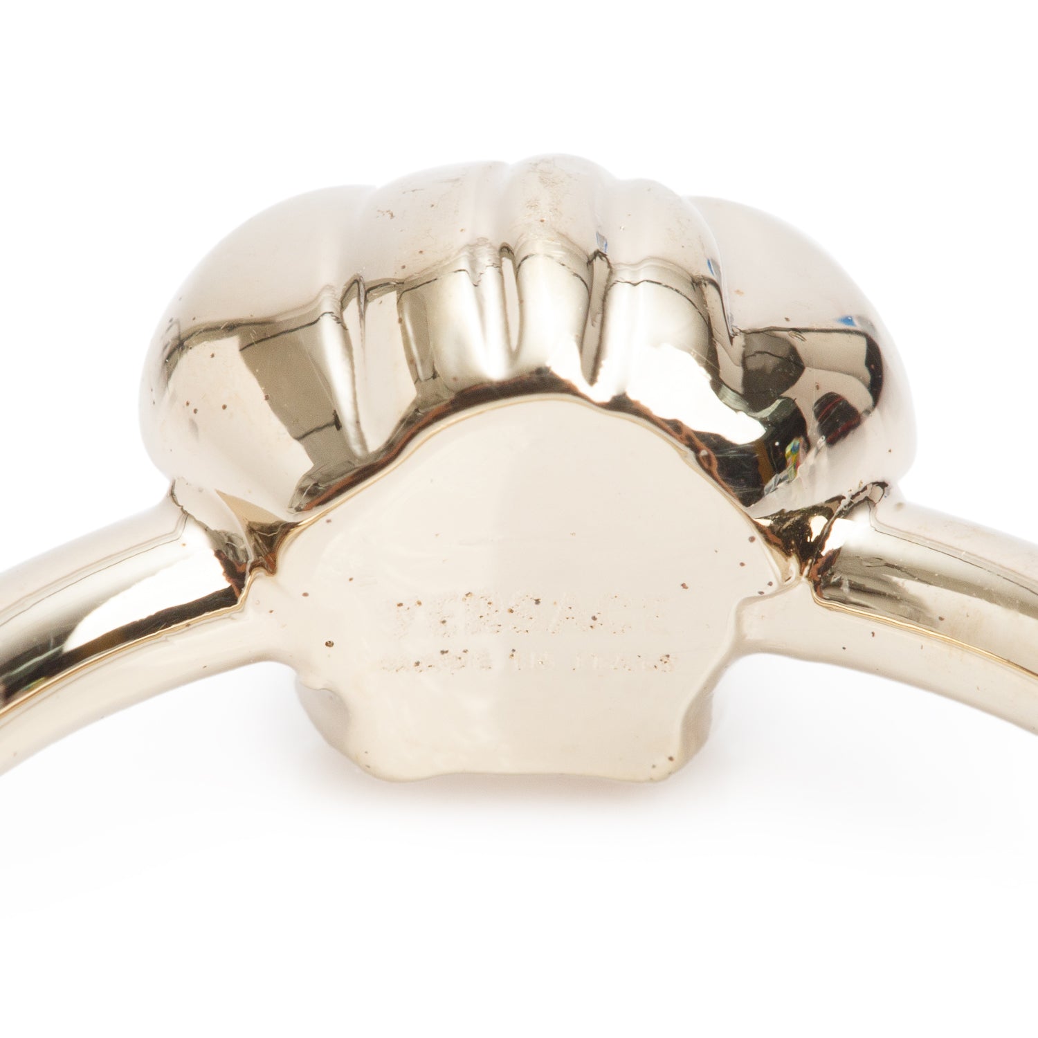 Versace Gold-Plated Metal La Medusa Cocktail Ring, Size 9 w/ Box
