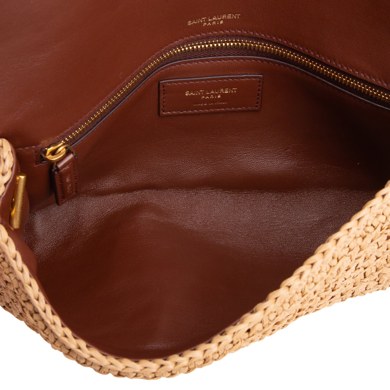 Saint Laurent 2025 Raffia Monogram Tassel Kate 99 w/ Straps