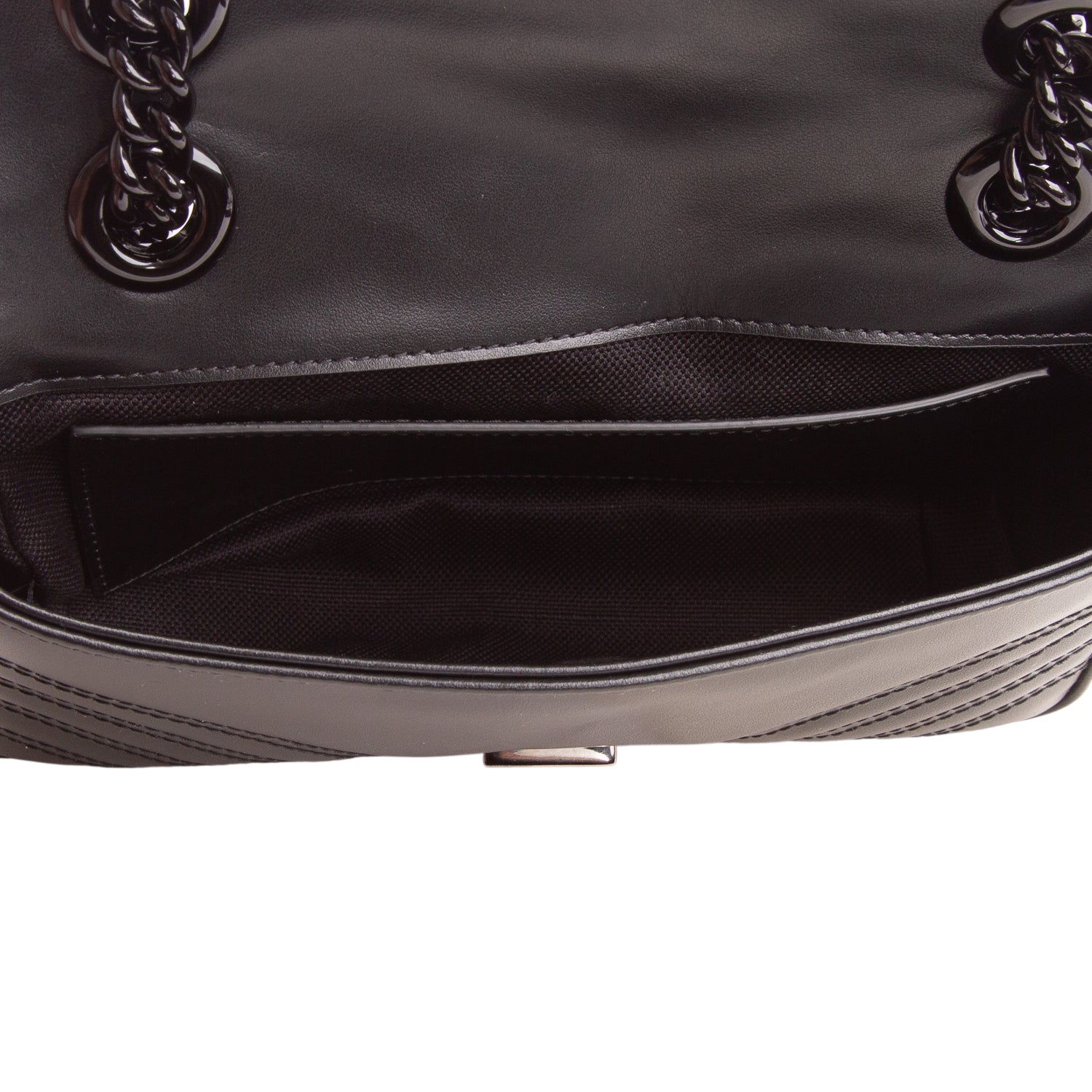 Gucci Black GG Marmont Matelasse Monochrome Small Shoulder Bag w/ Box
