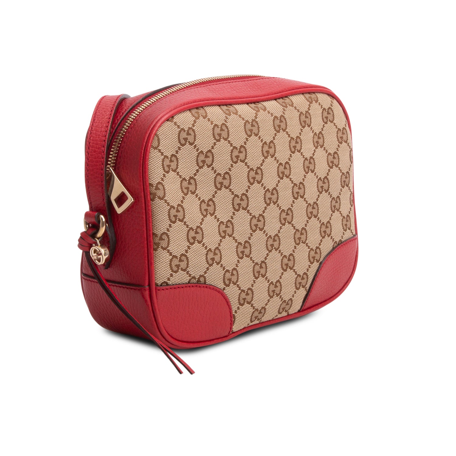 Gucci Red Monogram Mini Bree Camera Bag