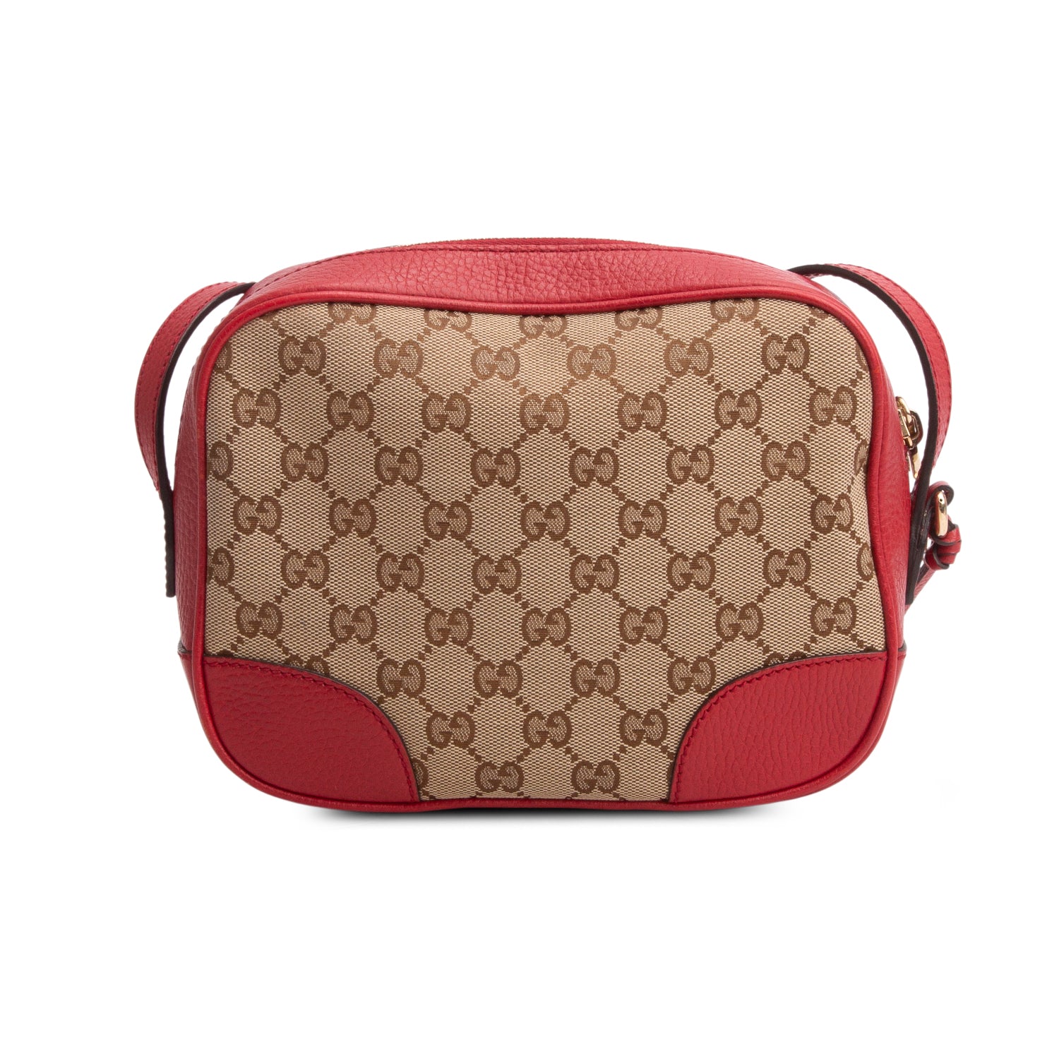Gucci Red Monogram Mini Bree Camera Bag