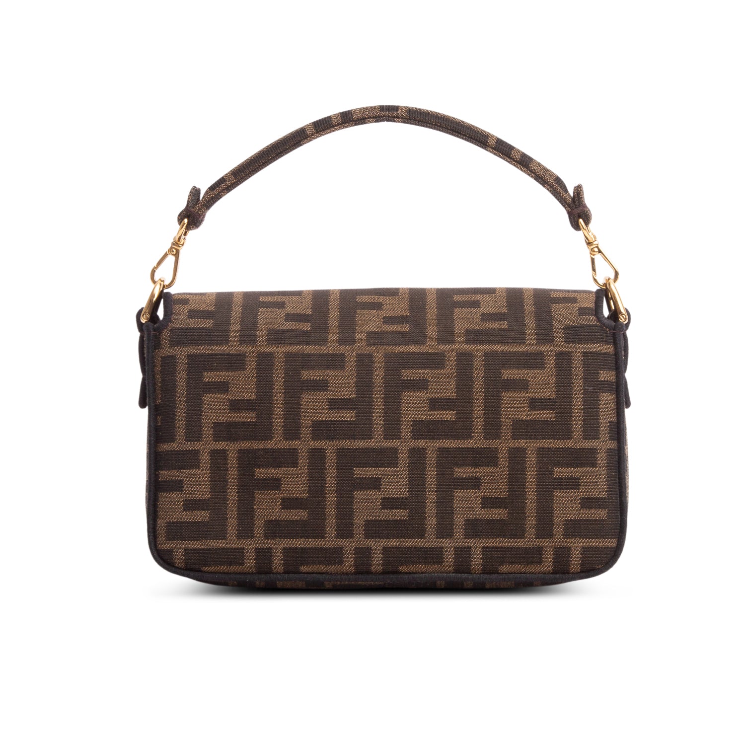 Fendi Fabric Jacquard FF 1974 Mini Baguette w/ Straps
