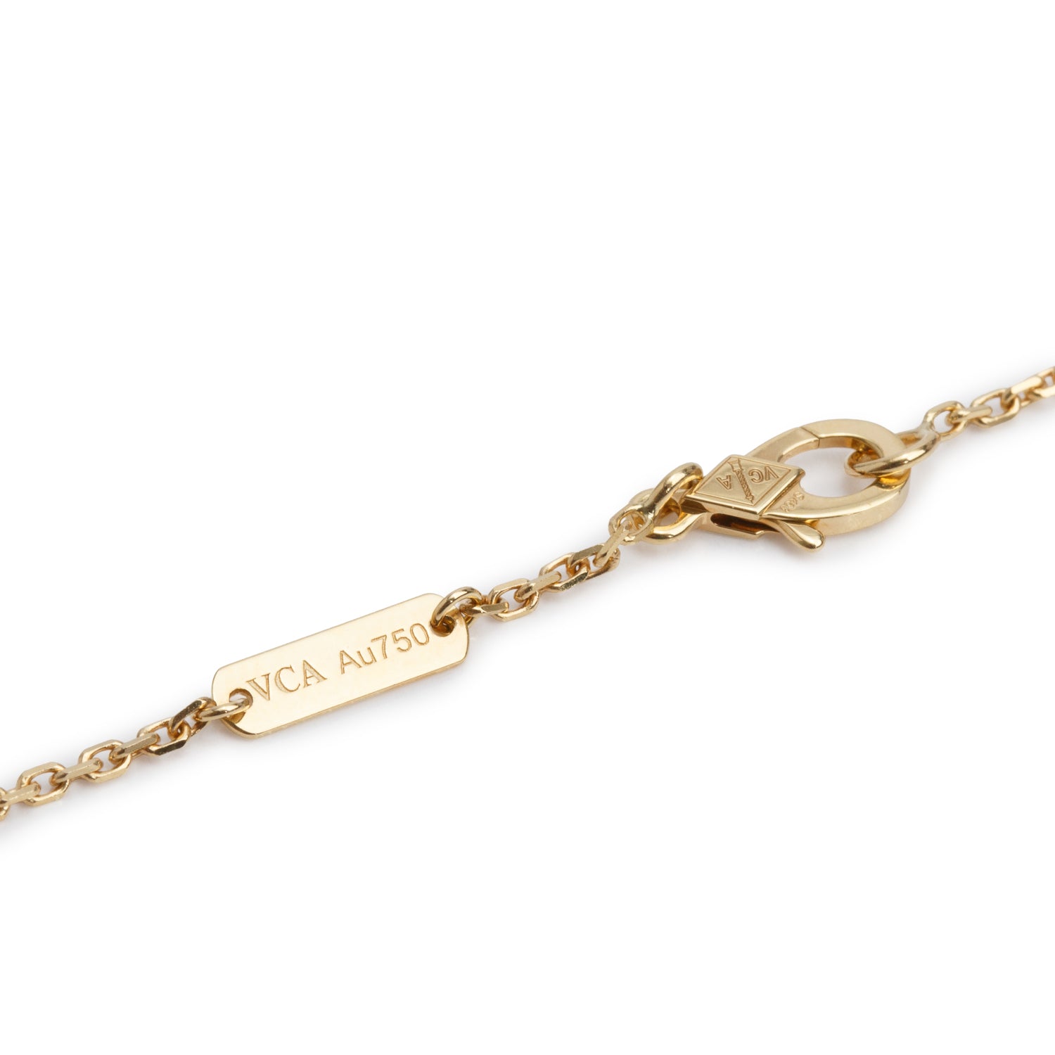 Van Cleef & Arpels 2025 18k Yellow Gold Vintage Alhambra Guilloche Pendant Necklace w/ Box & Certificate