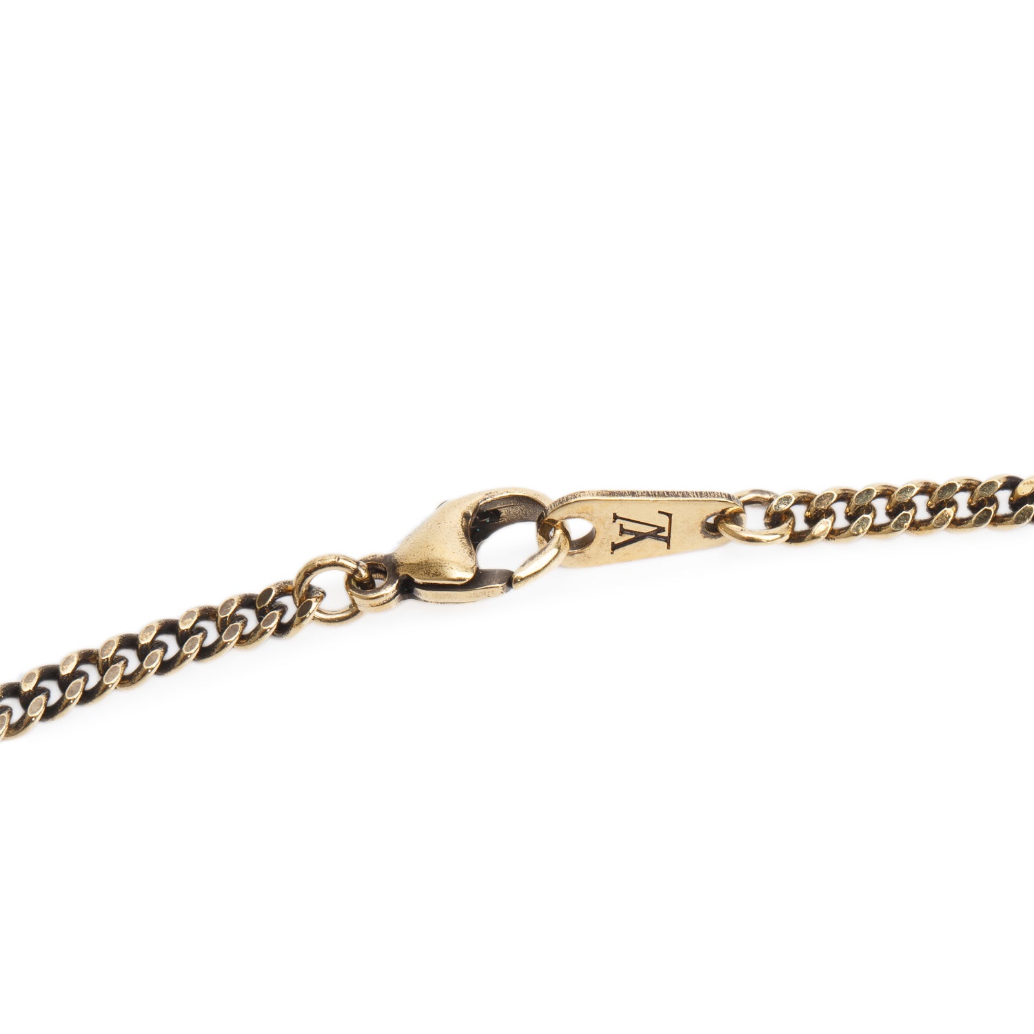 Louis Vuitton 2026 Gold Plated Monogram Row Pendant Necklace w/ Receipt