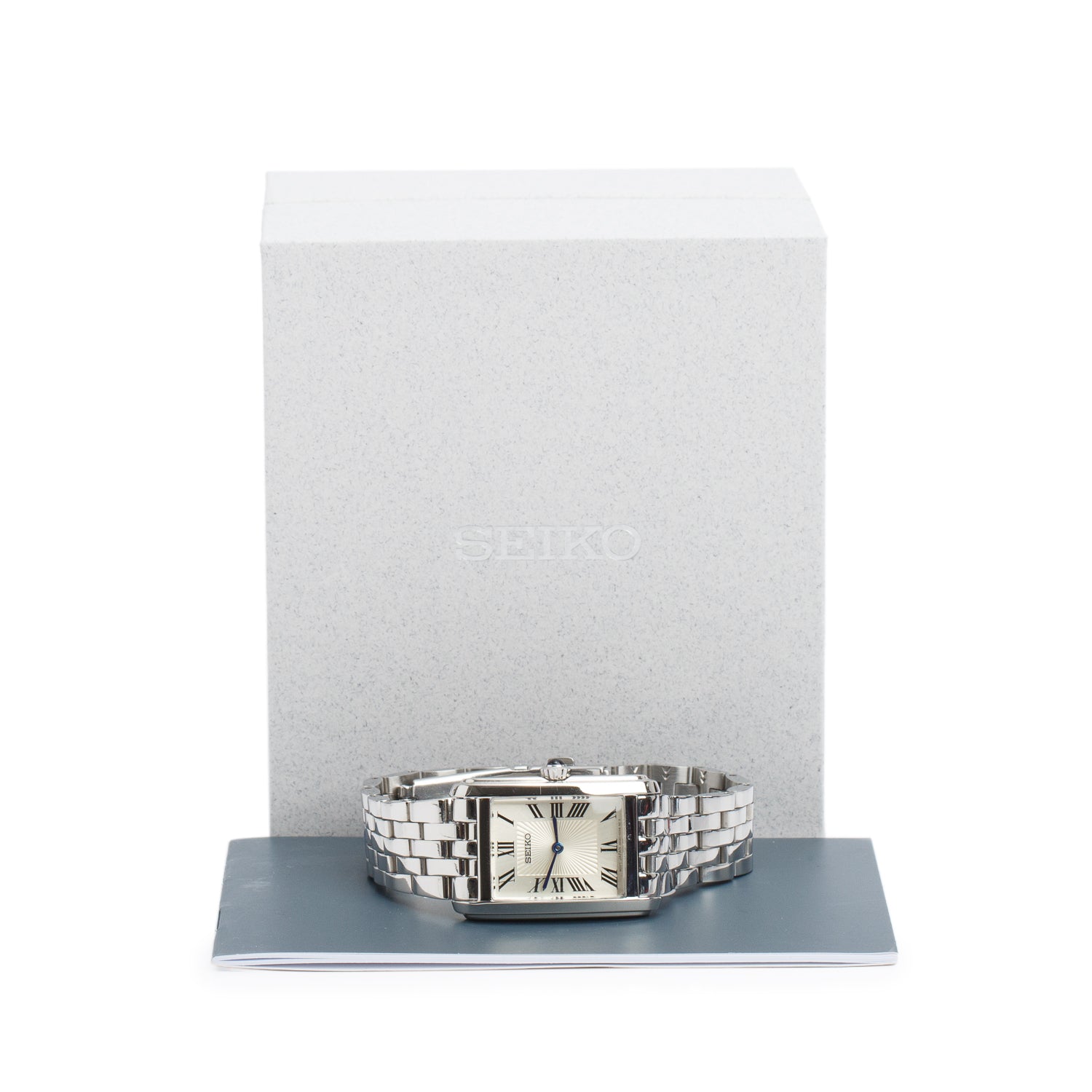 Seiko Stainless Steel Ladies P1 Watch Silver Dial SWR083P1 w/ Box & Papers