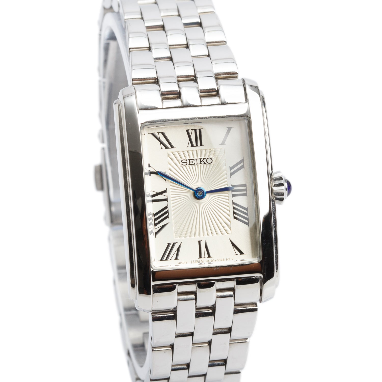 Seiko Stainless Steel Ladies P1 Watch Silver Dial SWR083P1 w/ Box & Papers